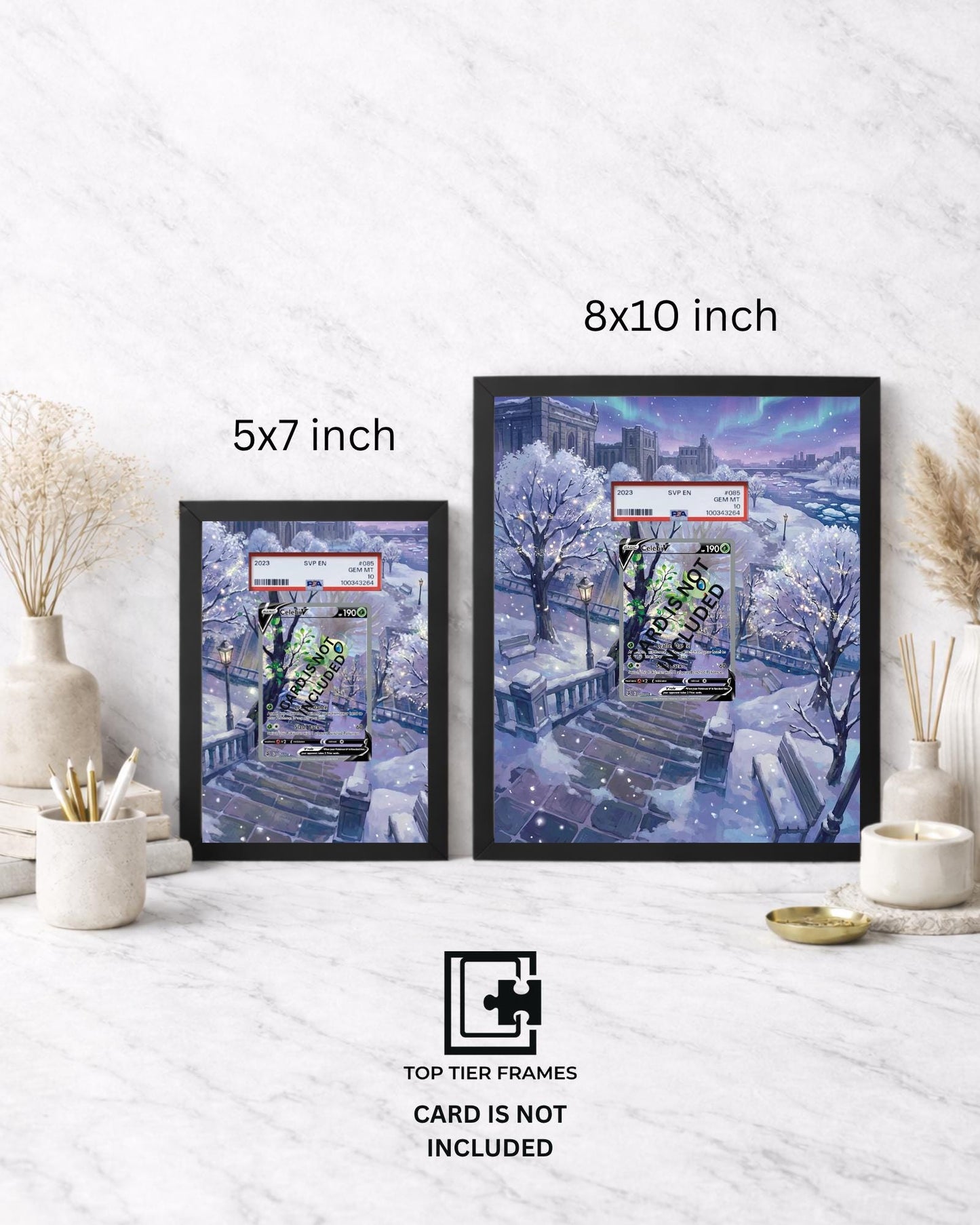 Premium Frame for Celebi 245/264 | 8x10 / 5x7 Graded Slab or Raw Card Display | Extended Art Wall Decor