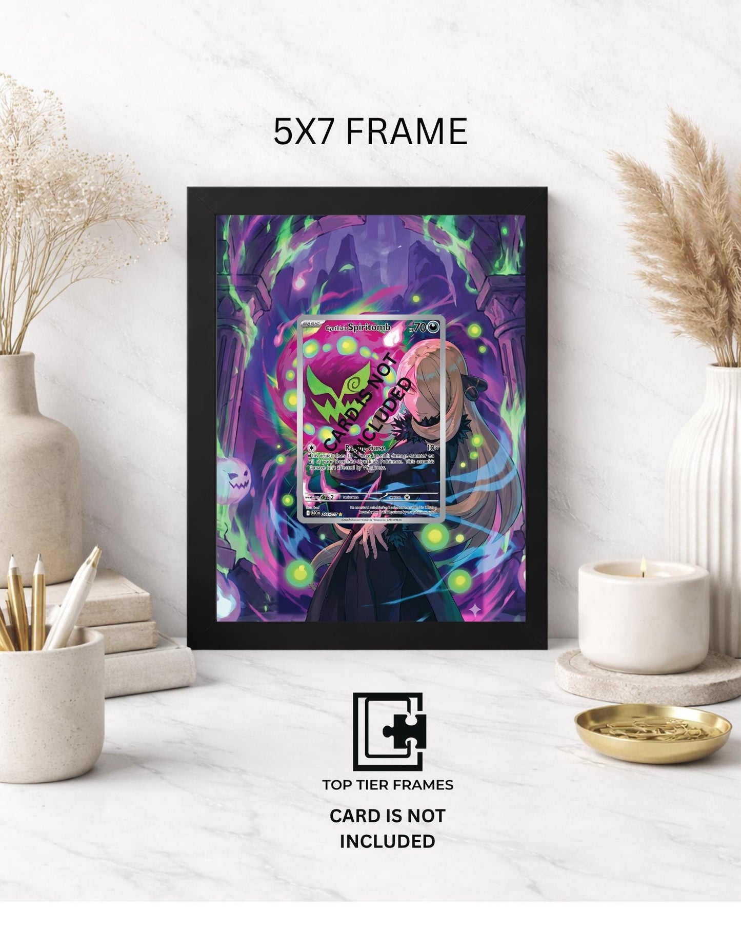 Premium Frame for Cynthia's Spiritomb 244/217 | 8x10 / 5x7 Graded Slab or Raw Card Display | Extended Art Wall Decor