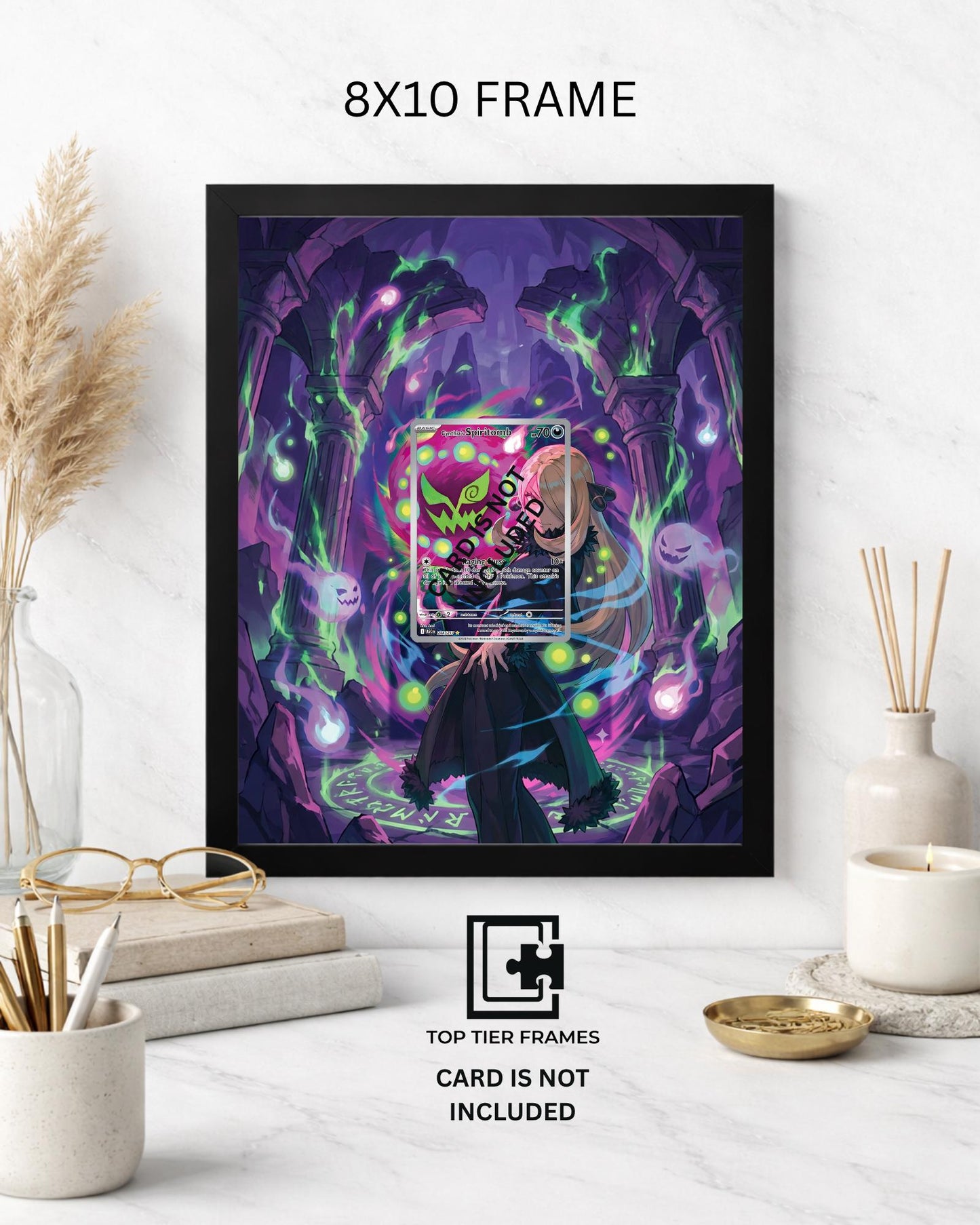 Premium Frame for Cynthia's Spiritomb 244/217 | 8x10 / 5x7 Graded Slab or Raw Card Display | Extended Art Wall Decor