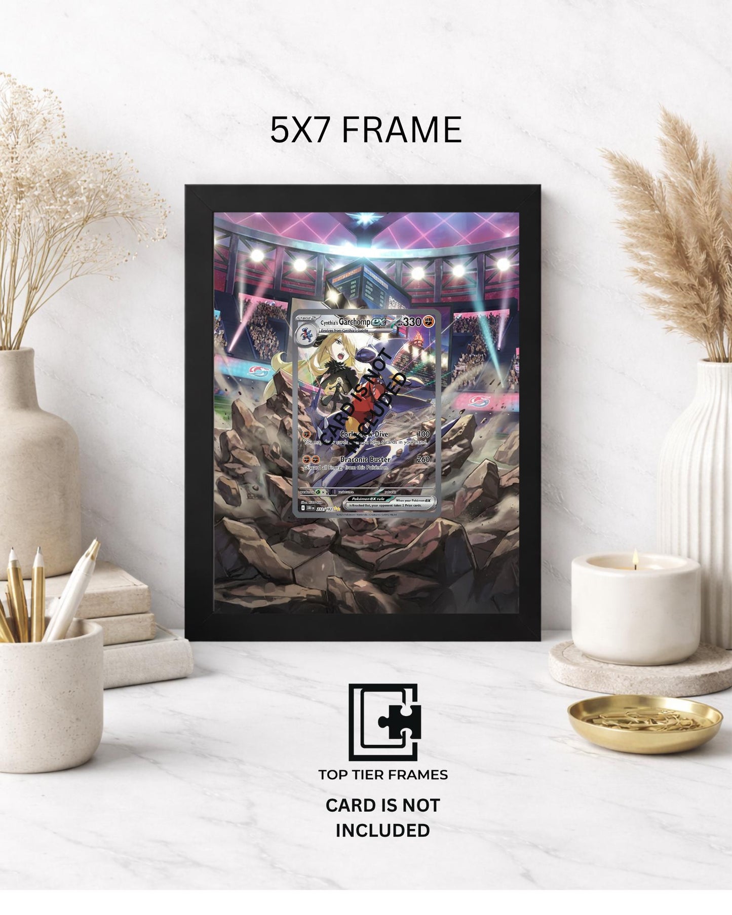 Premium Frame for Cynthia's Garchomp 232/182 | 8x10 / 5x7 Graded Slab or Raw Card Display | Extended Art Wall Decor