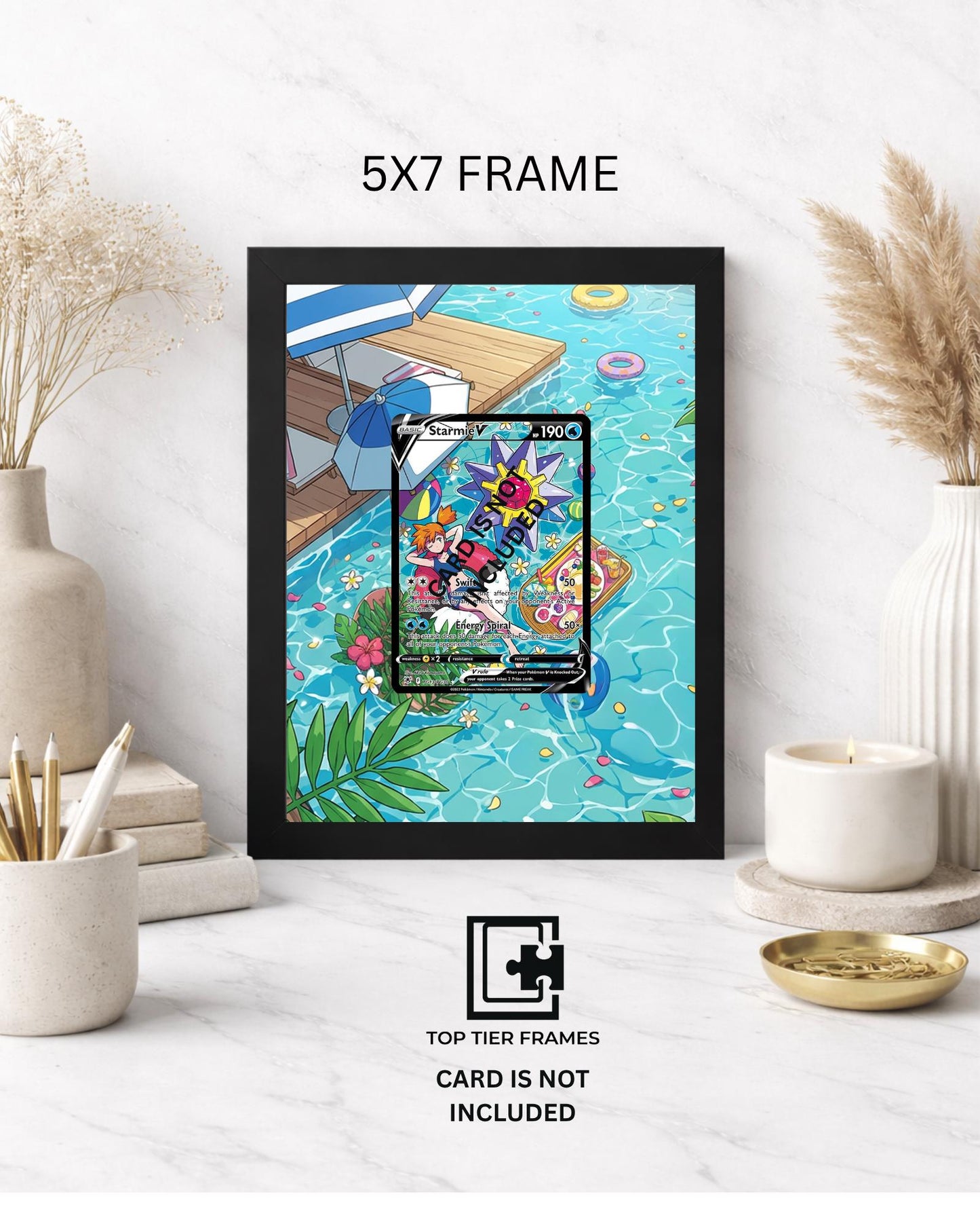 Premium Frame for Starmie V TG13/TG30 | 8x10 / 5x7 Graded Slab or Raw Card Display | Extended Art Wall Decor