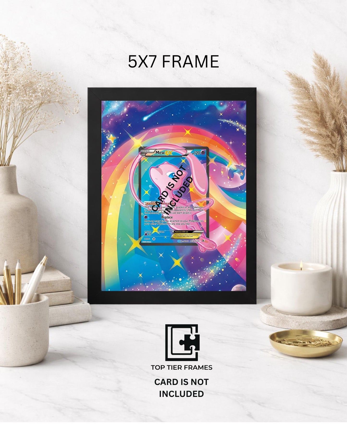 Premium Frame for Mew Ex | 8x10 / 5x7 Graded Slab or Raw Card Display | Extended Art Wall Decor