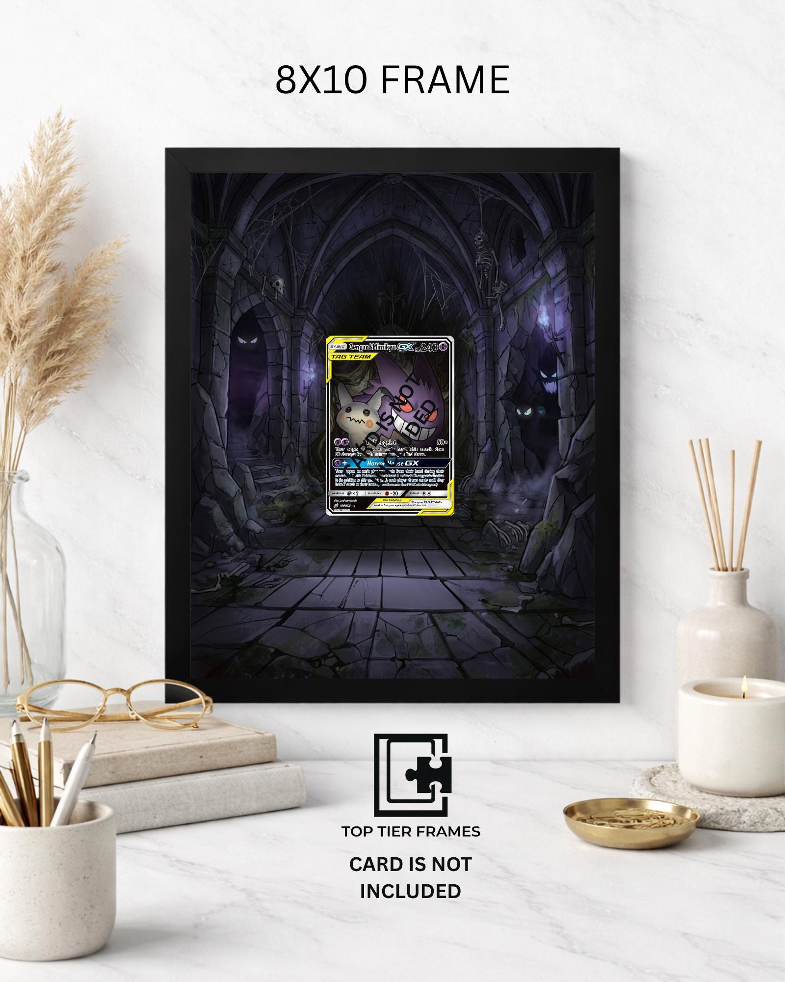 Gengar Mimikyu GX 165/181 Pokémon TCG card display frame - extended art wall decor