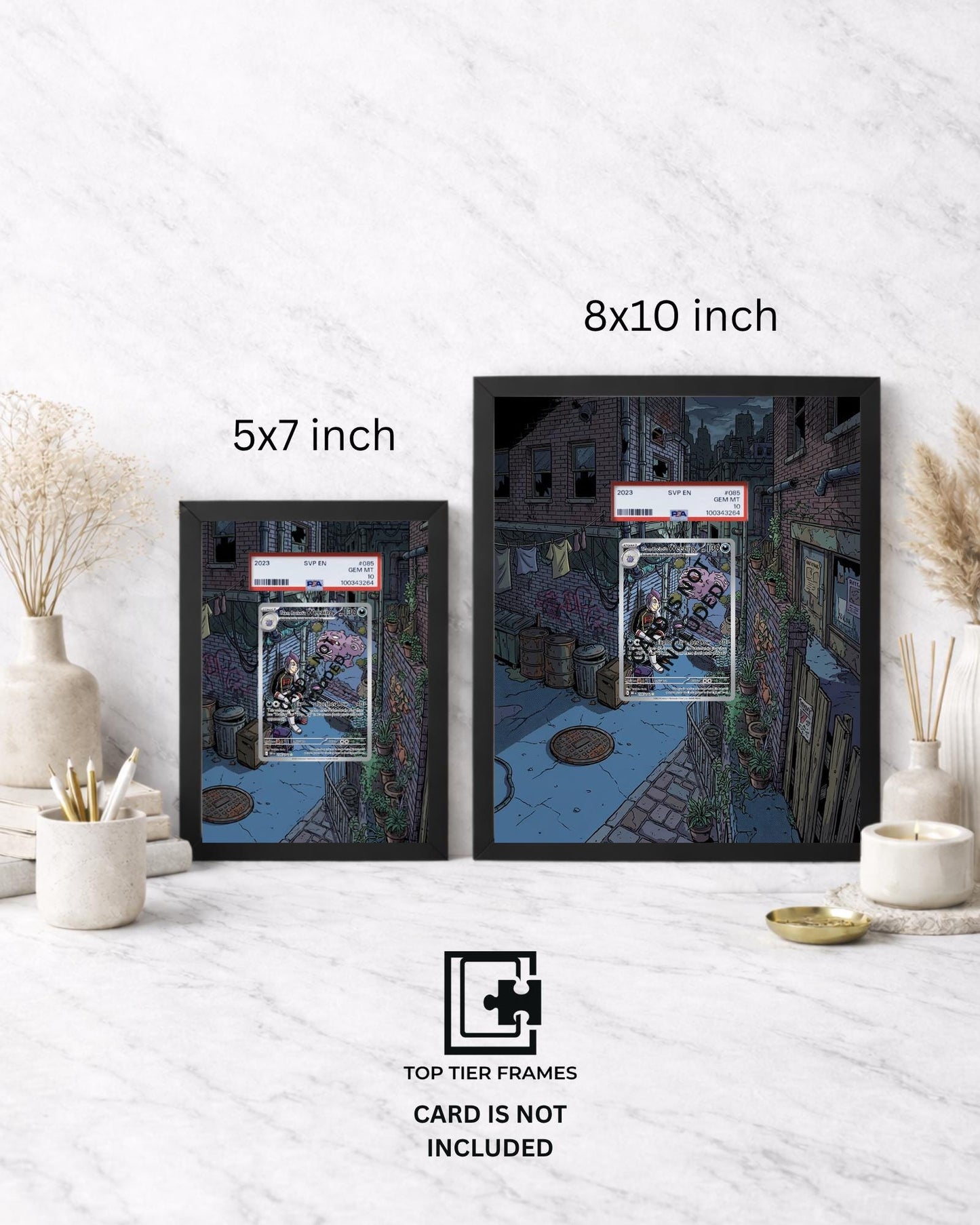 Premium Frame for Team Rocket's Weezing 199/182 | 8x10 / 5x7 Graded Slab or Raw Card Display | Extended Art Wall Decor