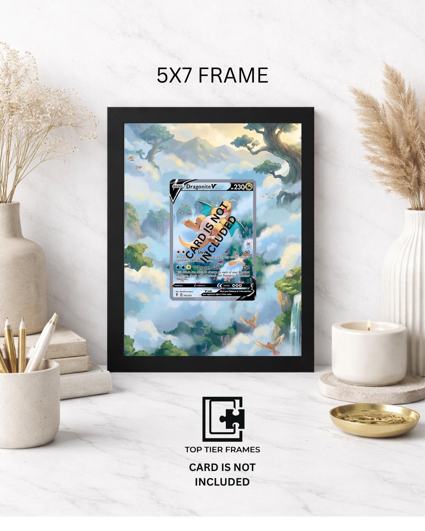 Premium Frame for Dragonite V 192/203 | 8x10 / 5x7 Graded Slab or Raw Card Display | Extended Art Wall Decor