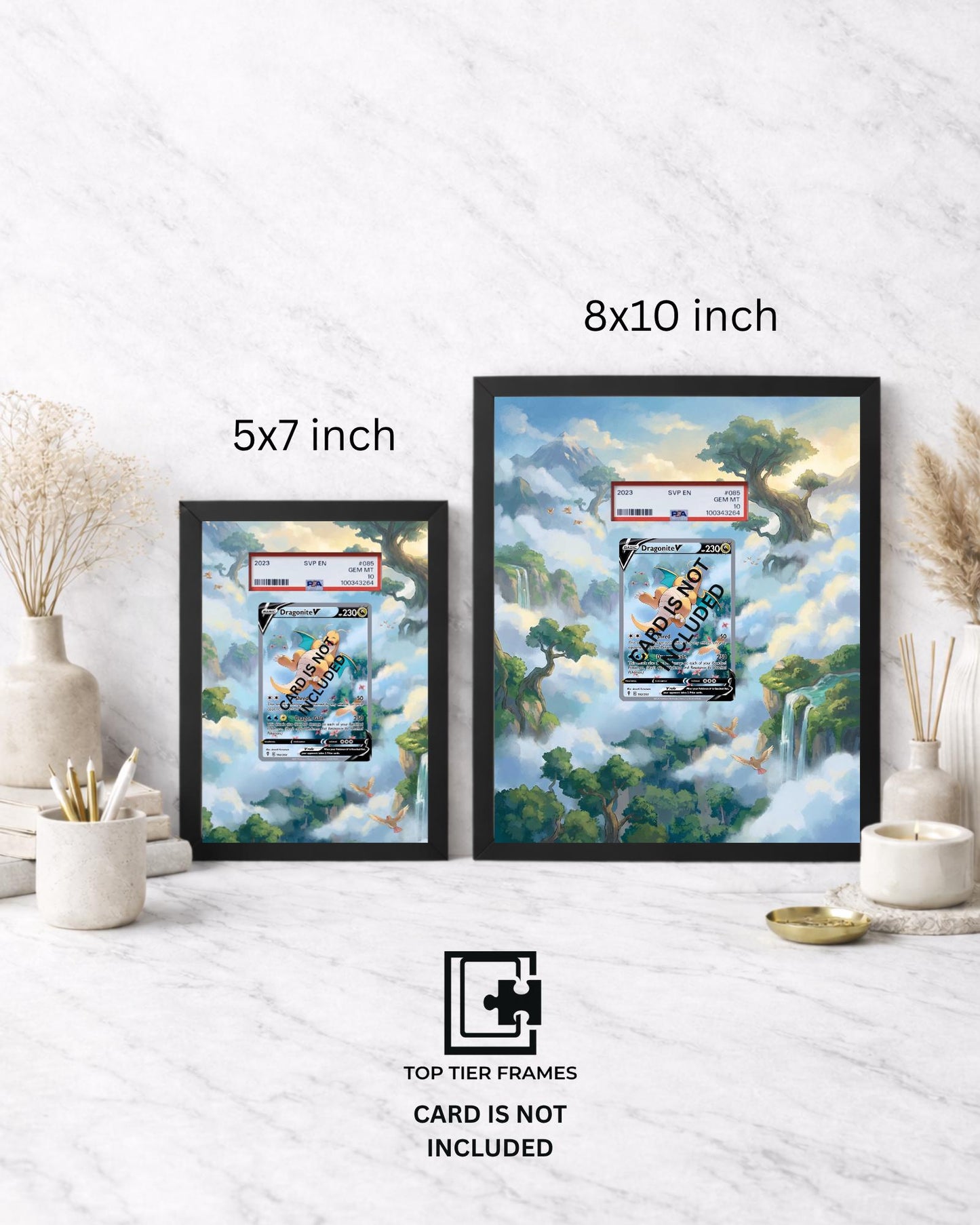 Premium Frame for Dragonite V 192/203 | 8x10 / 5x7 Graded Slab or Raw Card Display | Extended Art Wall Decor