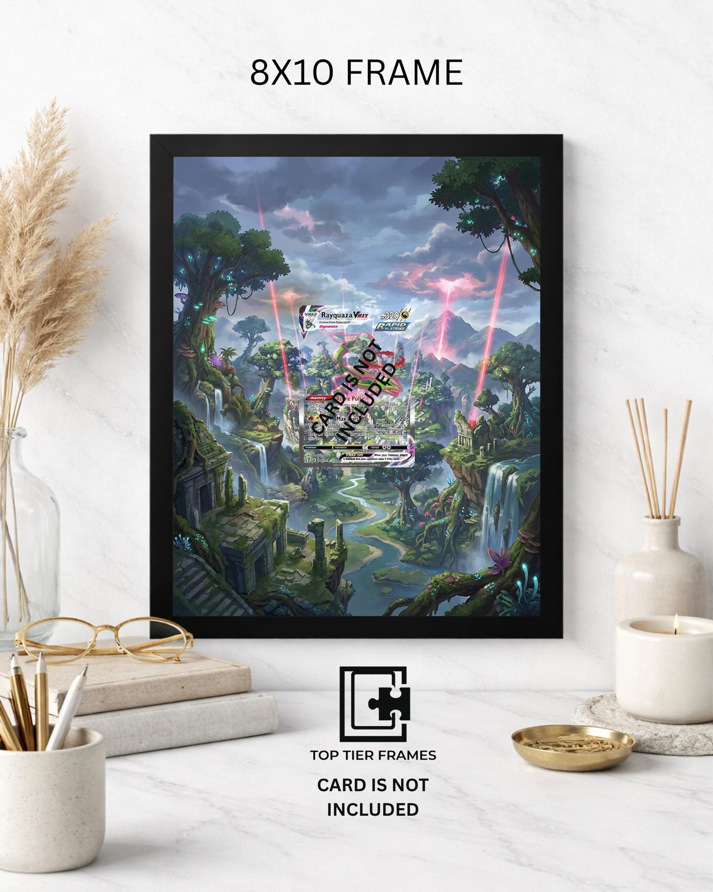 Rayquaza VMAX 218/203 Pokémon TCG card display frame - extended art wall decor