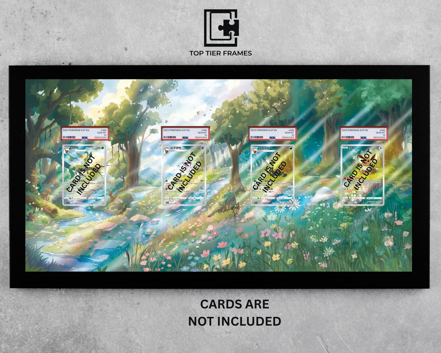 Gem Pack 2 Eeveelotion Pokémon TCG card display frame - extended art wall decor