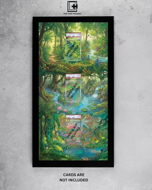 Bulbasaur Evolution Line Pokémon TCG card display frame - extended art wall decor