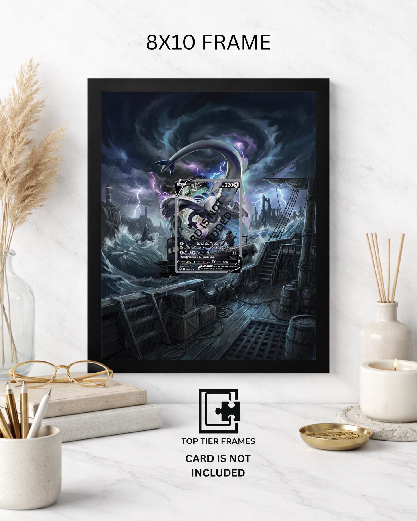 Lugia V 186/195 Pokémon TCG card display frame - extended art wall decor