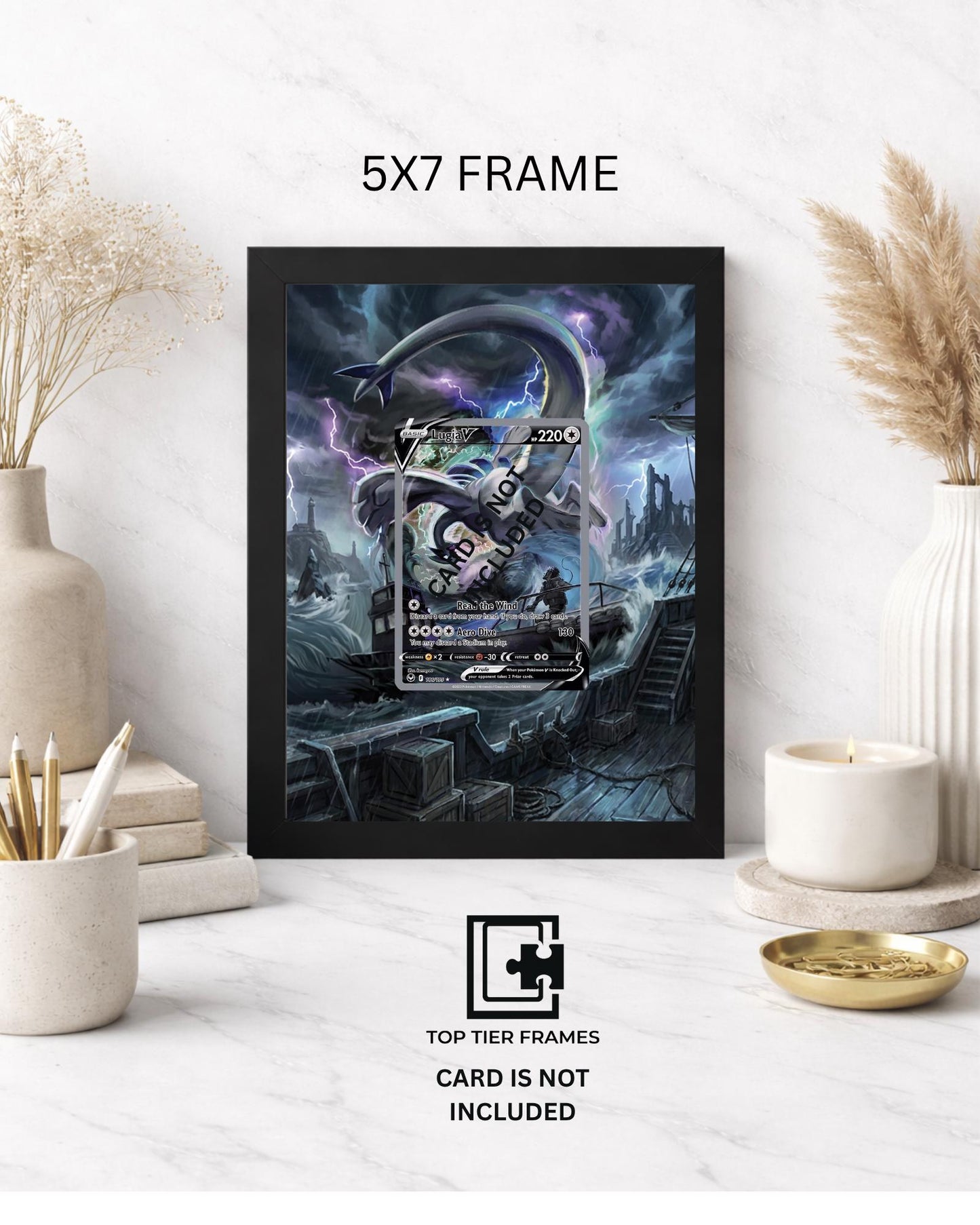 Premium Frame for Lugia V 186/195 | 8x10 / 5x7 Graded Slab or Raw Card Display | Extended Art Wall Decor