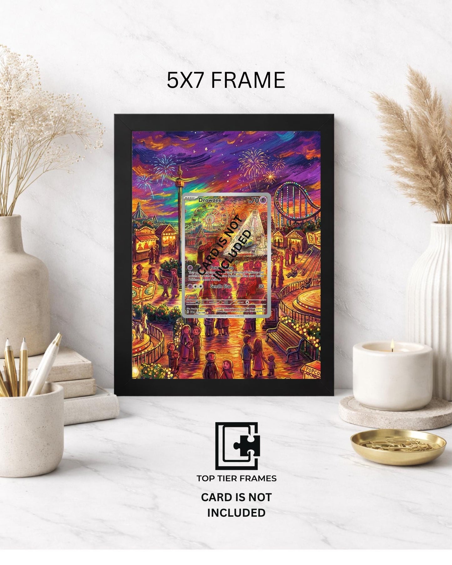 Premium Frame for Drowzee 210/198 | 8x10 / 5x7 Graded Slab or Raw Card Display | Extended Art Wall Decor