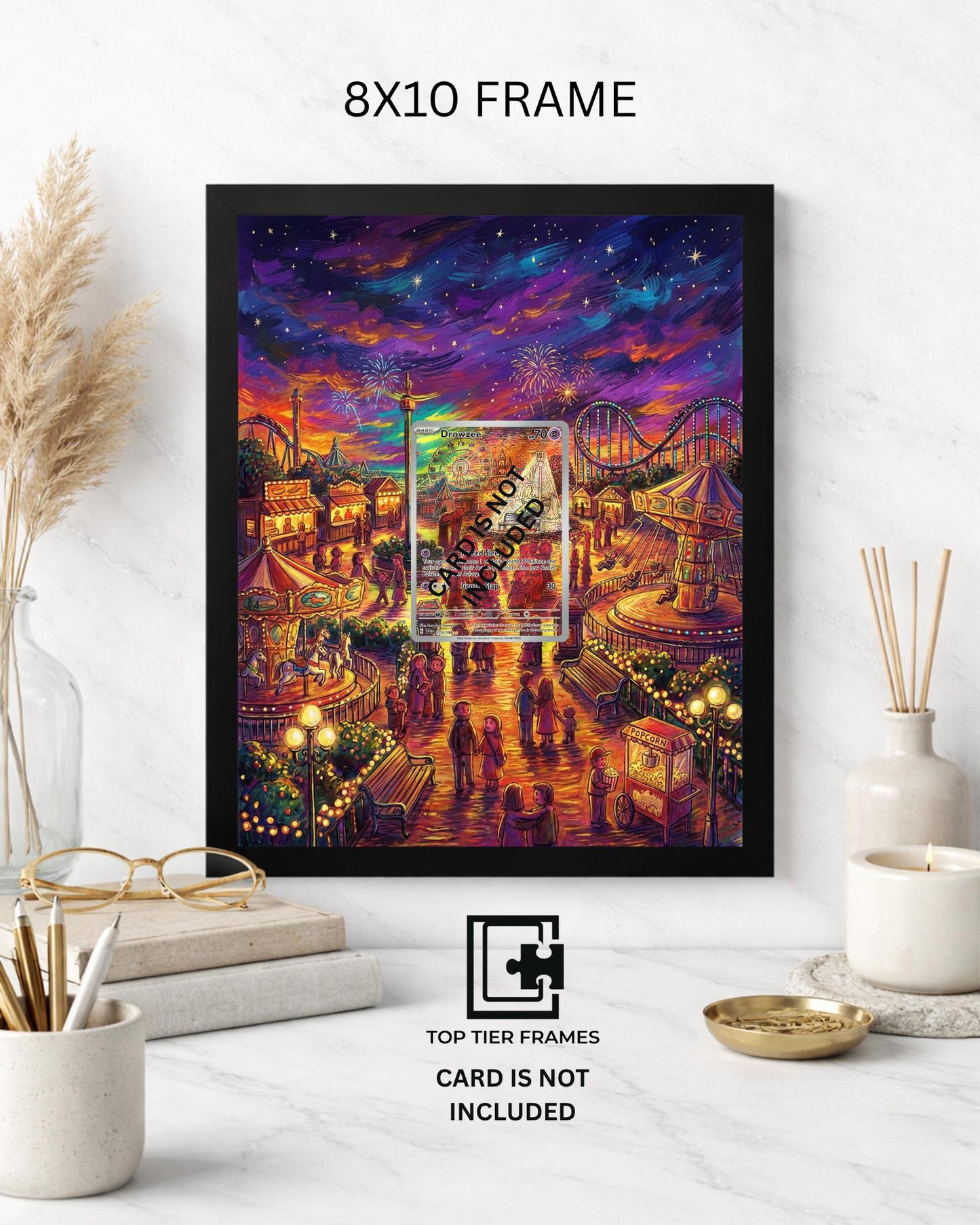 Premium Frame for Drowzee 210/198 | 8x10 / 5x7 Graded Slab or Raw Card Display | Extended Art Wall Decor