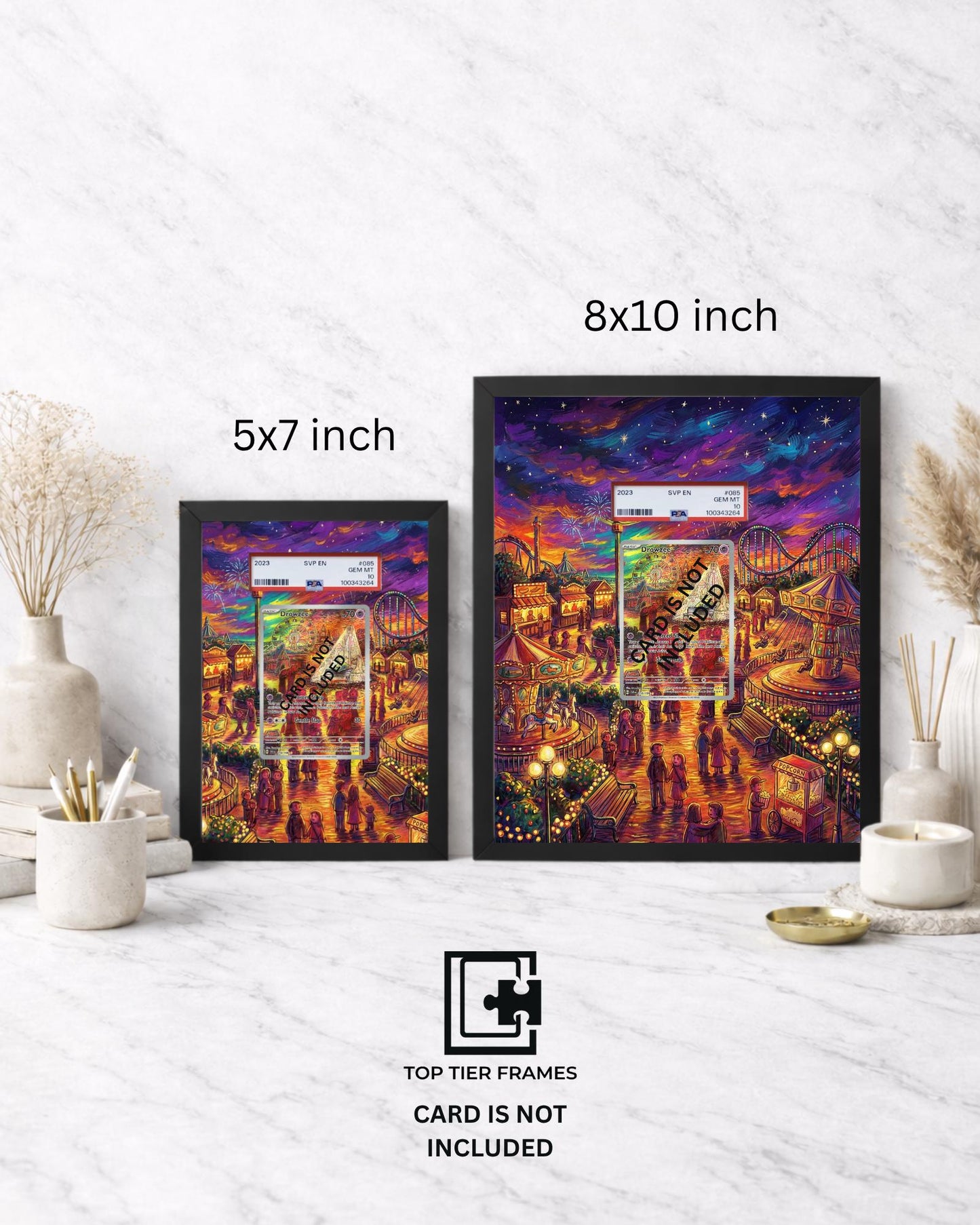 Premium Frame for Drowzee 210/198 | 8x10 / 5x7 Graded Slab or Raw Card Display | Extended Art Wall Decor