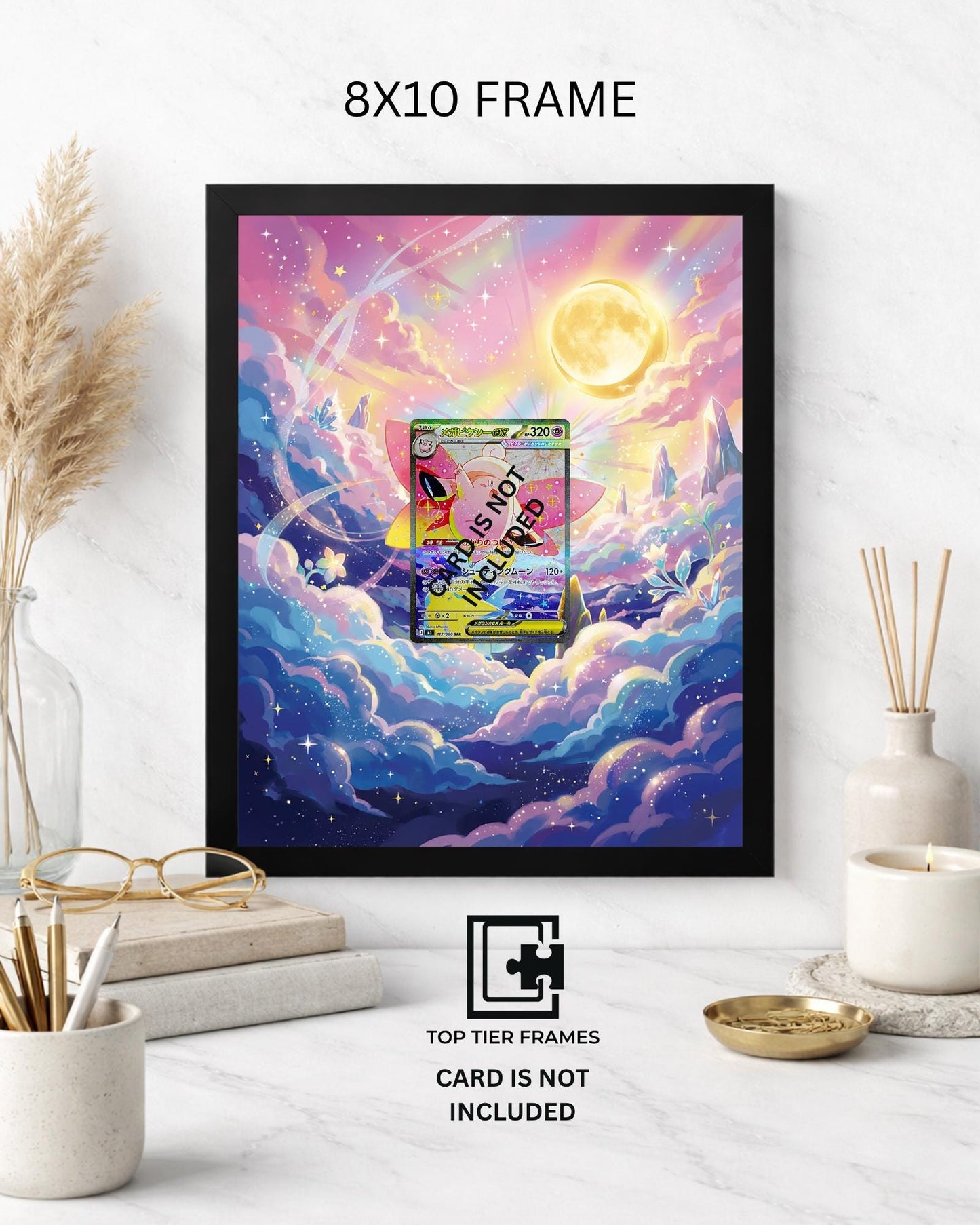 Mega Clefable ex #119/088 Pokémon TCG card display frame - extended art wall decor