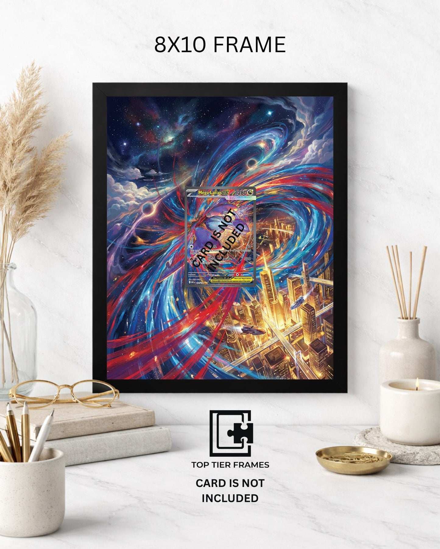 Mega Latias ex #181/132 Pokémon TCG card display frame - extended art wall decor