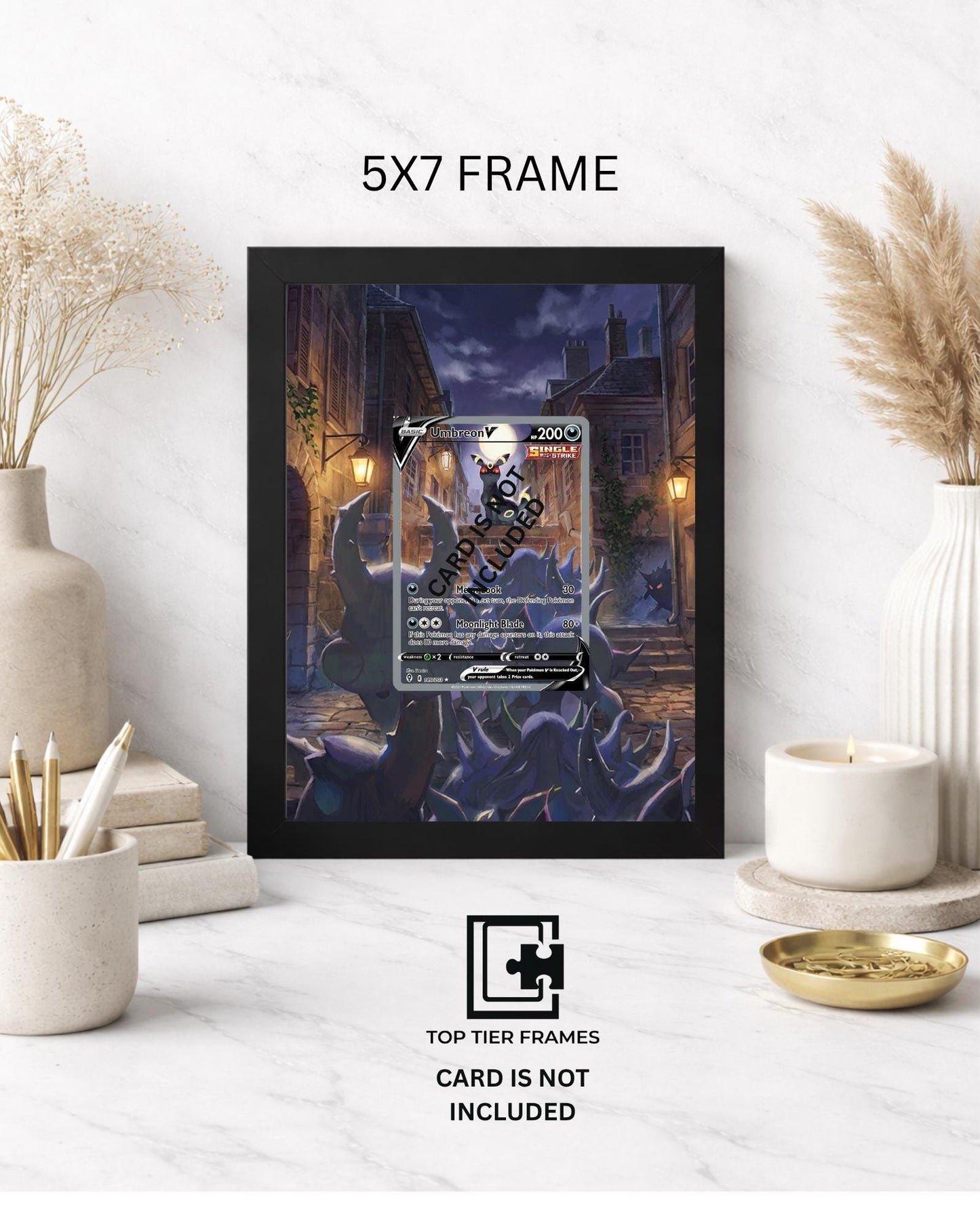 Premium Display Frame for Umbreon V #189/203 | Compatible with Evolving Skies | 8x10 & 5x7 Graded Slab or Raw Card Showcase