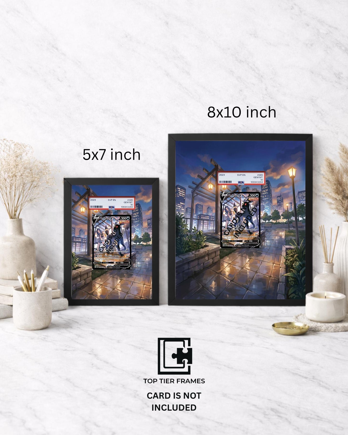 Premium Display Frame for Umbreon V #TG22/ TG30 | Compatible with Brilliant Stars | 8x10 & 5x7 Graded Slab or Raw Card Showcase
