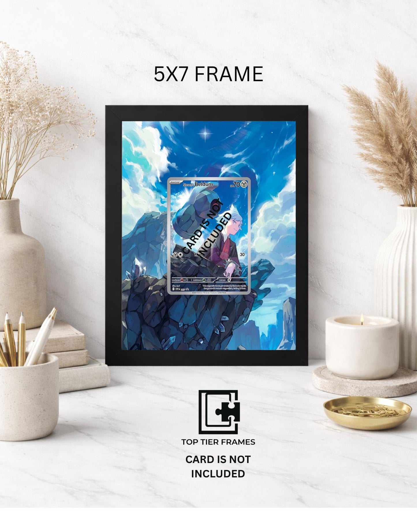 Premium Frame for Beldum Promo 207 | 8x10 / 5x7 Graded Slab or Raw Card Display | Extended Art Wall Decor