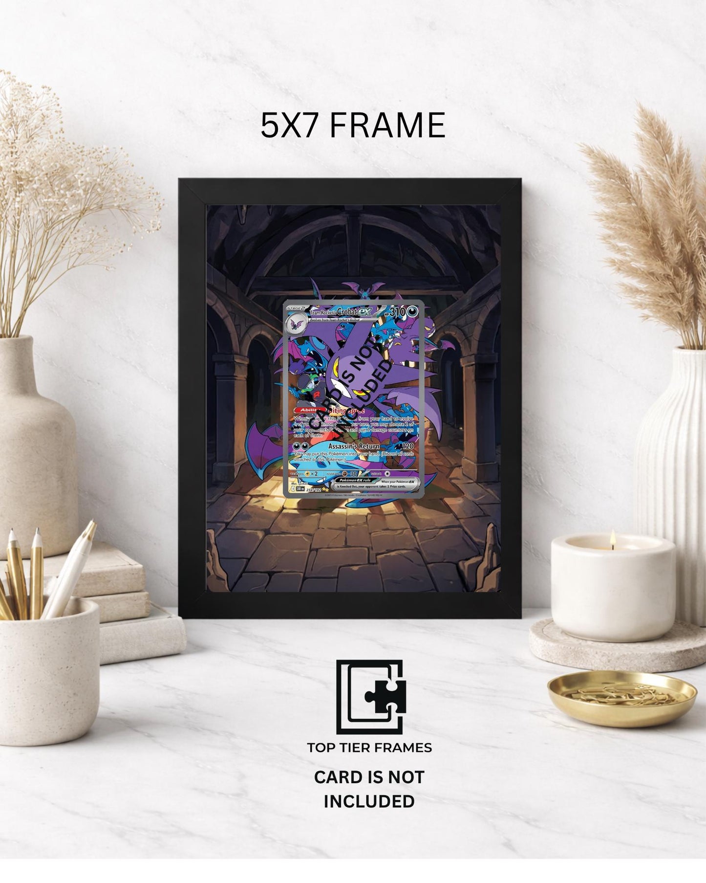 Premium Frame for Crobat 234/182 | 8x10 / 5x7 Graded Slab or Raw Card Display | Extended Art Wall Decor