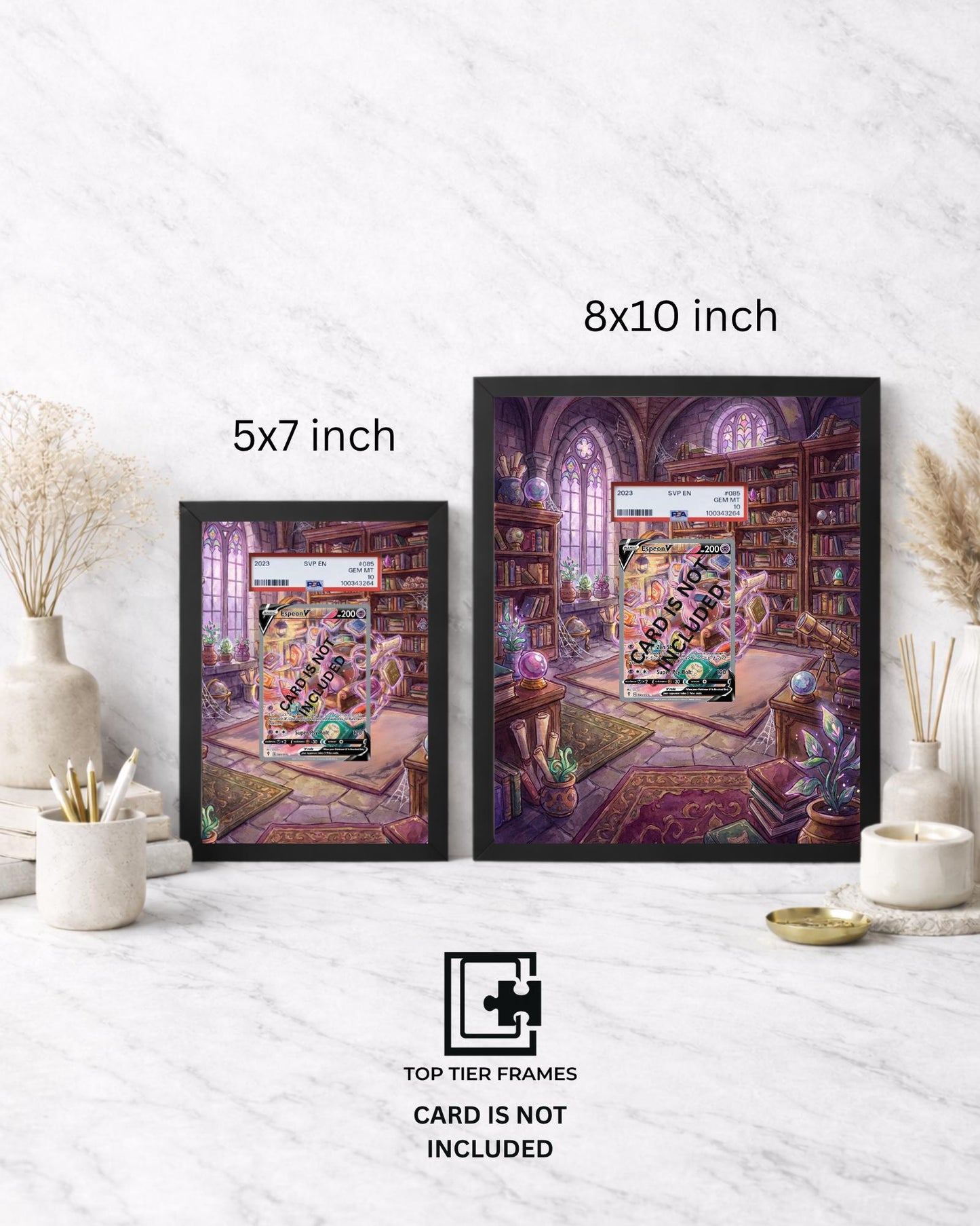 Premium Frame for Espeon V 180/203 | 8x10 / 5x7 Graded Slab or Raw Card Display | Extended Art Wall Decor