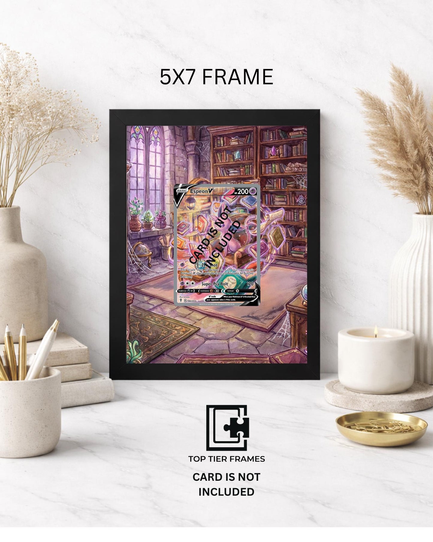 Premium Frame for Espeon V 180/203 | 8x10 / 5x7 Graded Slab or Raw Card Display | Extended Art Wall Decor