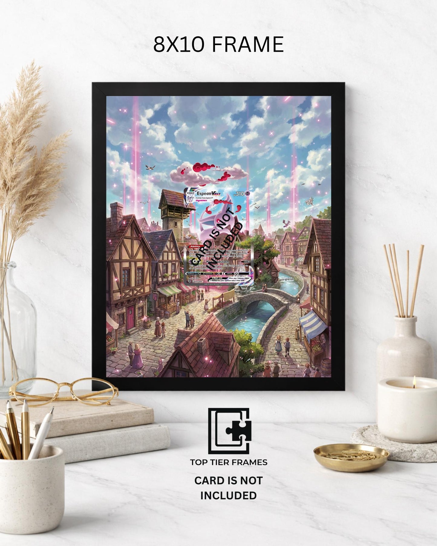 Premium Frame for Espeon V Max 270/264 | 8x10 / 5x7 Graded Slab or Raw Card Display | Extended Art Wall Decor