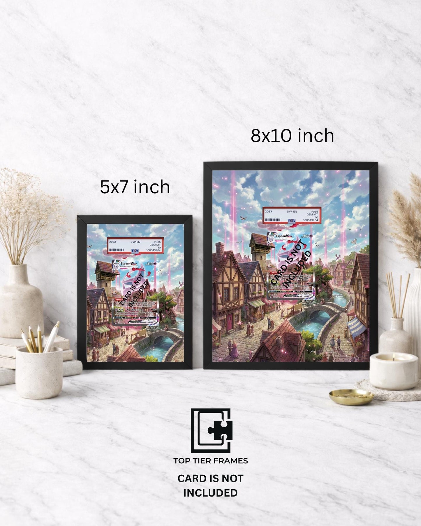 Premium Frame for Espeon V Max 270/264 | 8x10 / 5x7 Graded Slab or Raw Card Display | Extended Art Wall Decor