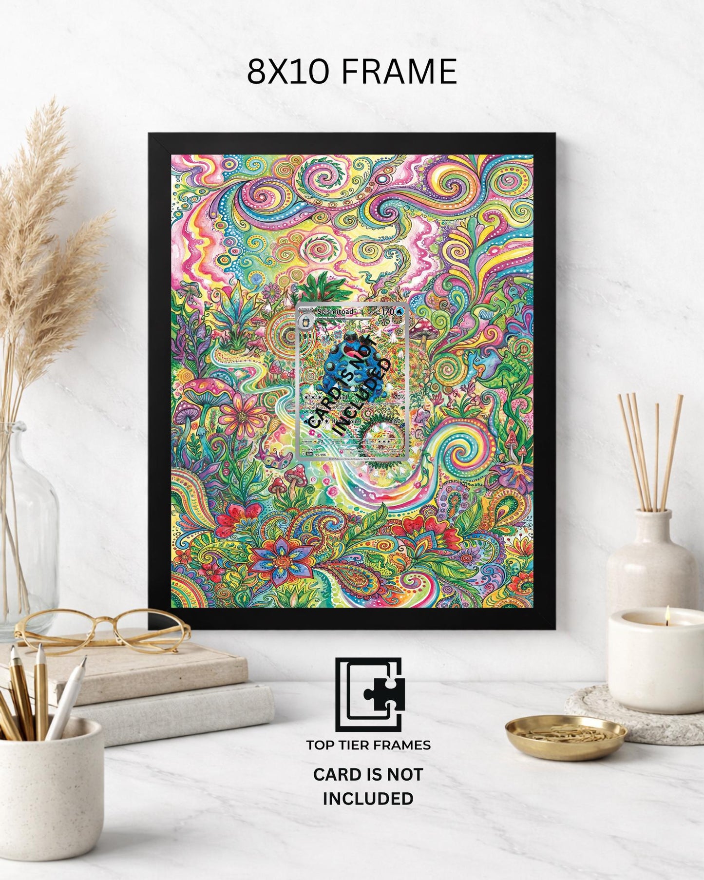 Premium Frame for Seismitoad 105/086 | 8x10 / 5x7 Graded Slab or Raw Card Display | Extended Art Wall Decor