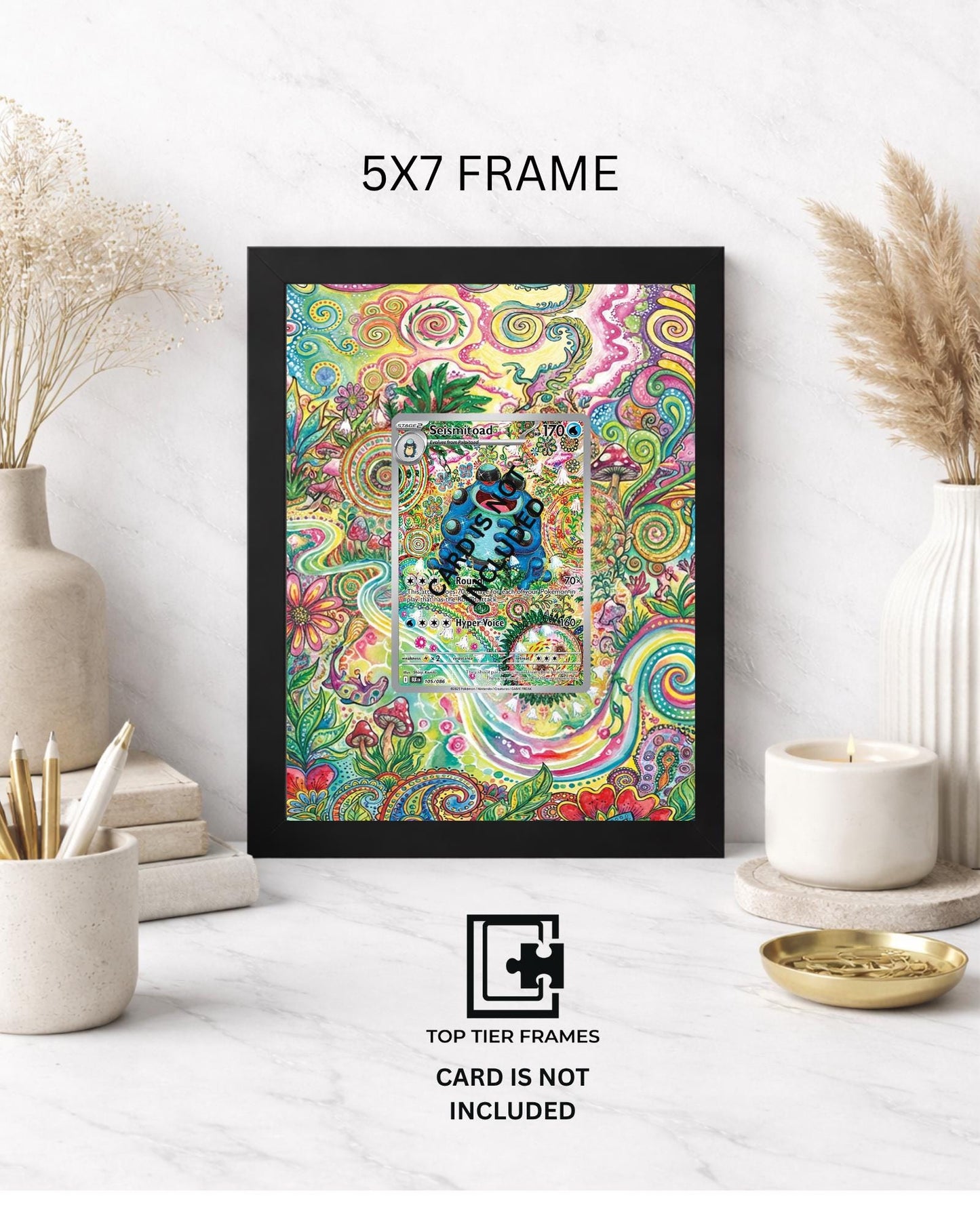Premium Frame for Seismitoad 105/086 | 8x10 / 5x7 Graded Slab or Raw Card Display | Extended Art Wall Decor