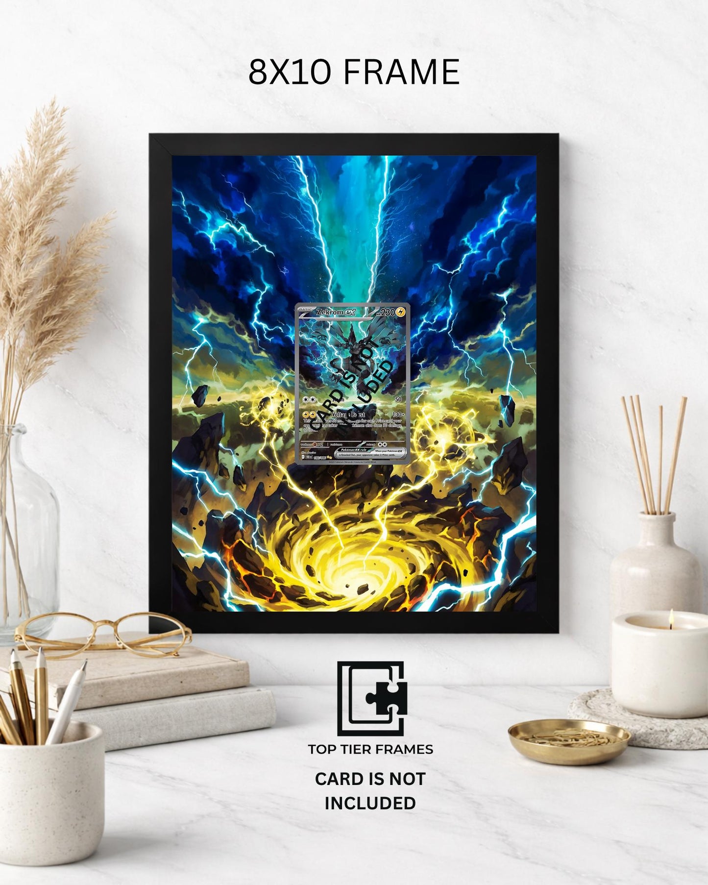 Premium Frame for Zekrom 166/086 | 8x10 / 5x7 Graded Slab or Raw Card Display | Extended Art Wall Decor