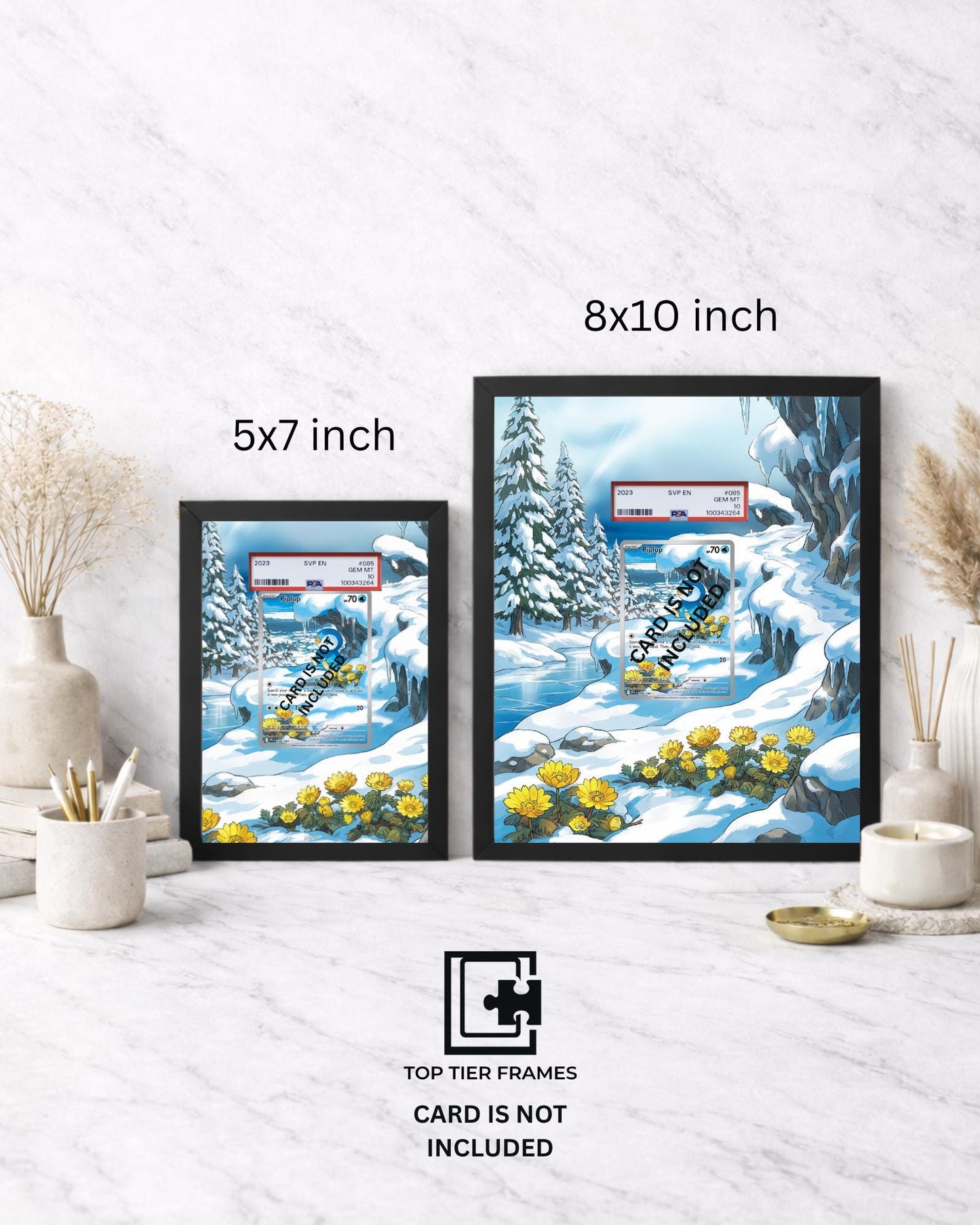 Premium Frame for Piplup 098/084 | 8x10 / 5x7 Graded Slab or Raw Card Display | Extended Art Wall Decor