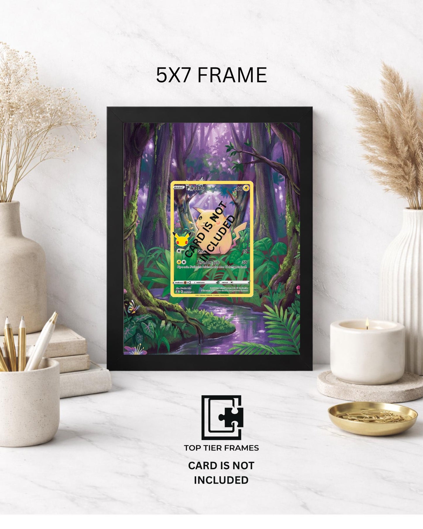 Premium Frame for Pikachu "Chabychu" 005/025 | 8x10 / 5x7 Graded Slab or Raw Card Display | Extended Art Wall Decor
