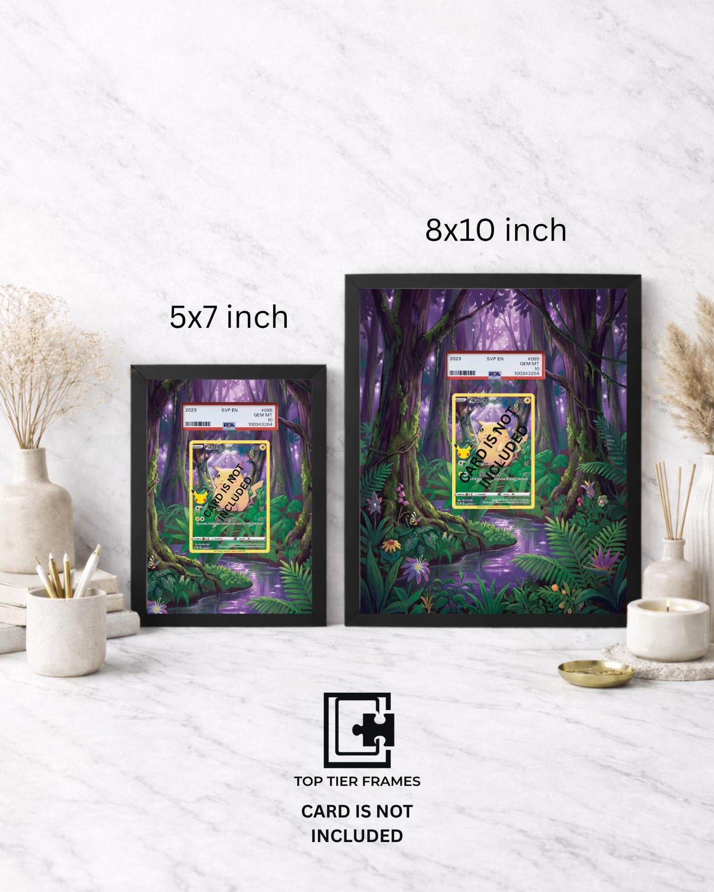 Premium Frame for Pikachu "Chabychu" 005/025 | 8x10 / 5x7 Graded Slab or Raw Card Display | Extended Art Wall Decor