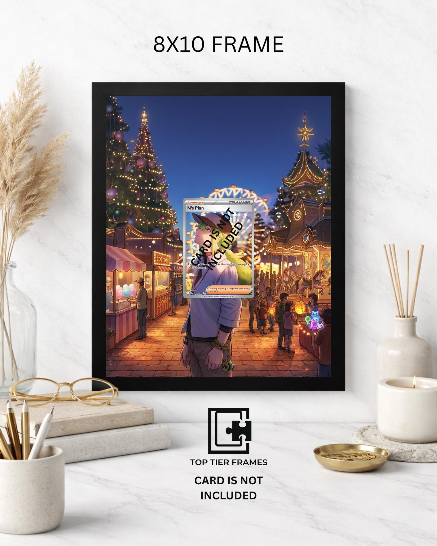 Premium Frame for N's Plan 170/086 | 8x10 / 5x7 Graded Slab or Raw Card Display | Extended Art Wall Decor