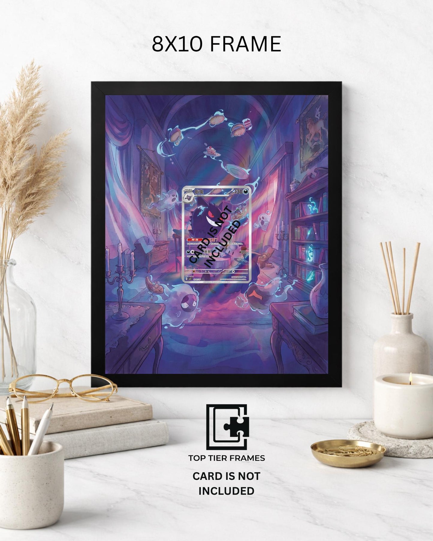 Premium Frame for Gengar Chinese Gem | 8x10 / 5x7 Graded Slab or Raw Card Display | Extended Art Wall Decor