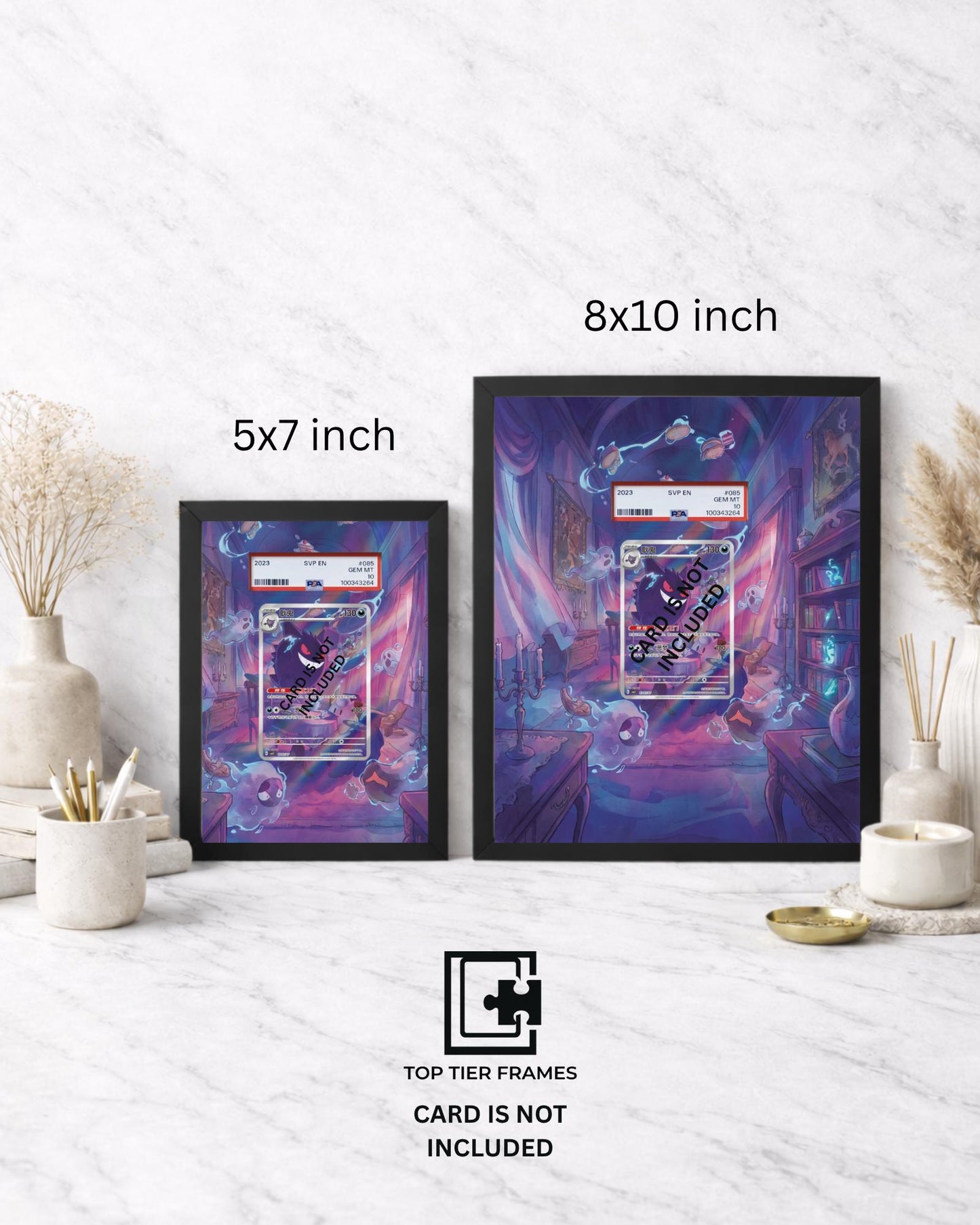 Premium Frame for Gengar Chinese Gem | 8x10 / 5x7 Graded Slab or Raw Card Display | Extended Art Wall Decor