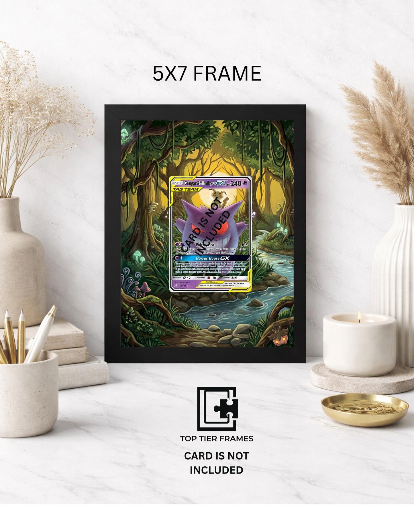 Premium Frame for Gengar Mimikyu GX | 8x10 / 5x7 Graded Slab or Raw Card Display | Extended Art Wall Decor