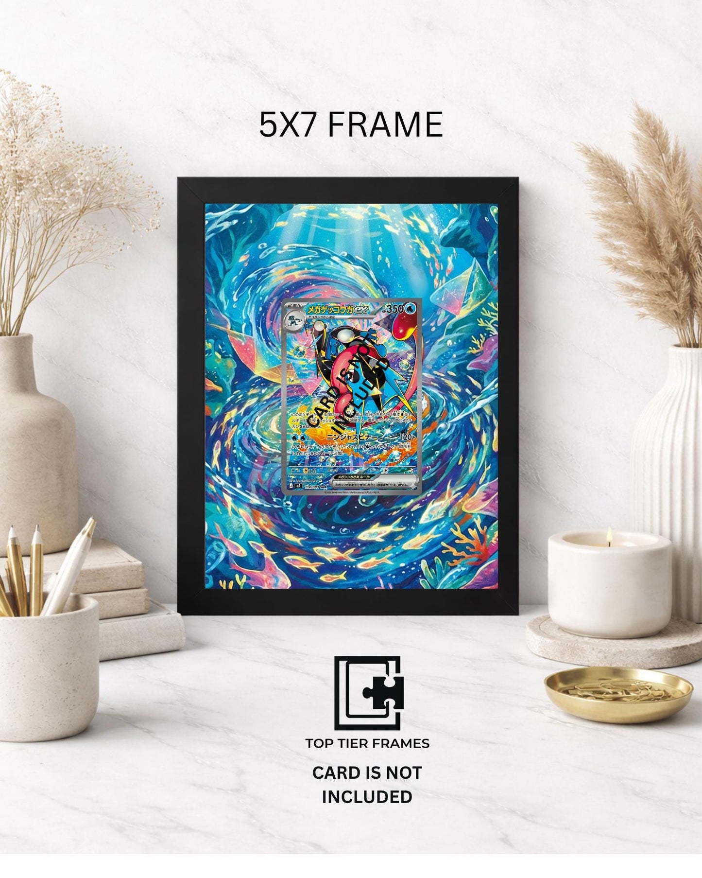 Premium Frame for Greninja from Chaos Rising | 8x10 / 5x7 Graded Slab or Raw Card Display | Extended Art Wall Decor