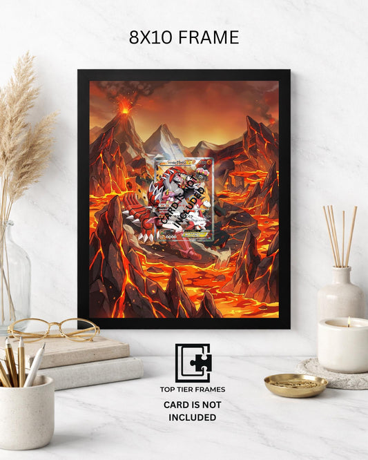 Premium Frame for Team Magma Groudon | 8x10 / 5x7 Graded Slab or Raw Card Display | Extended Art Wall Decor