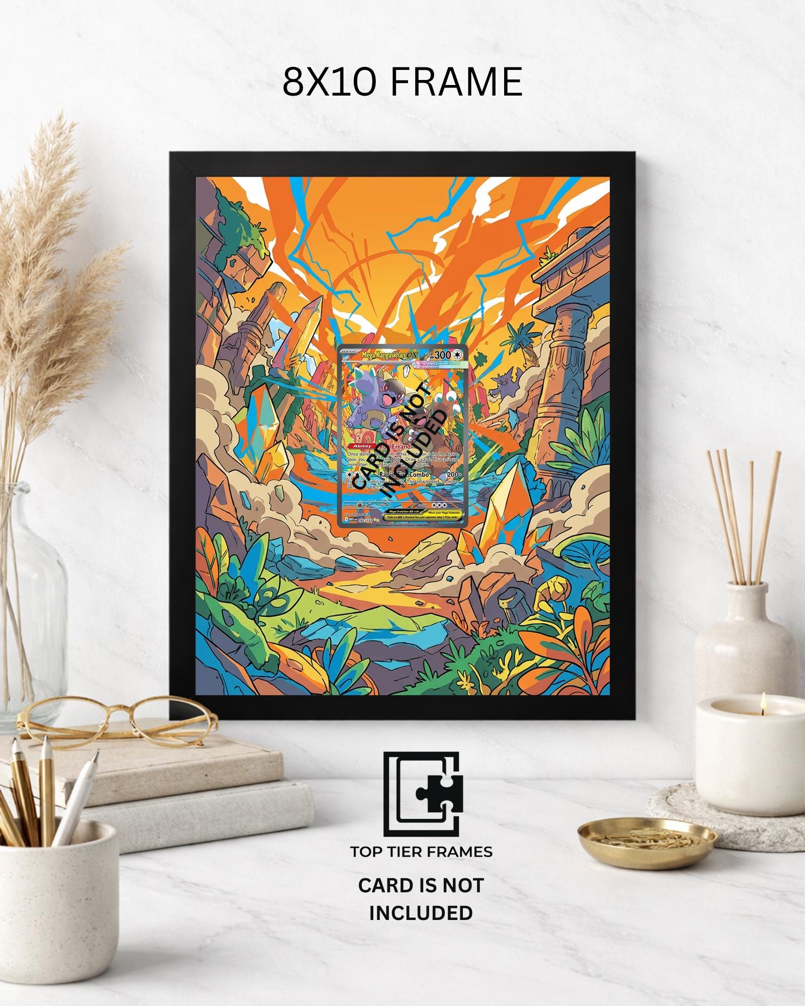Kangaskhan 182/132 Pokémon TCG card display frame - extended art wall decor