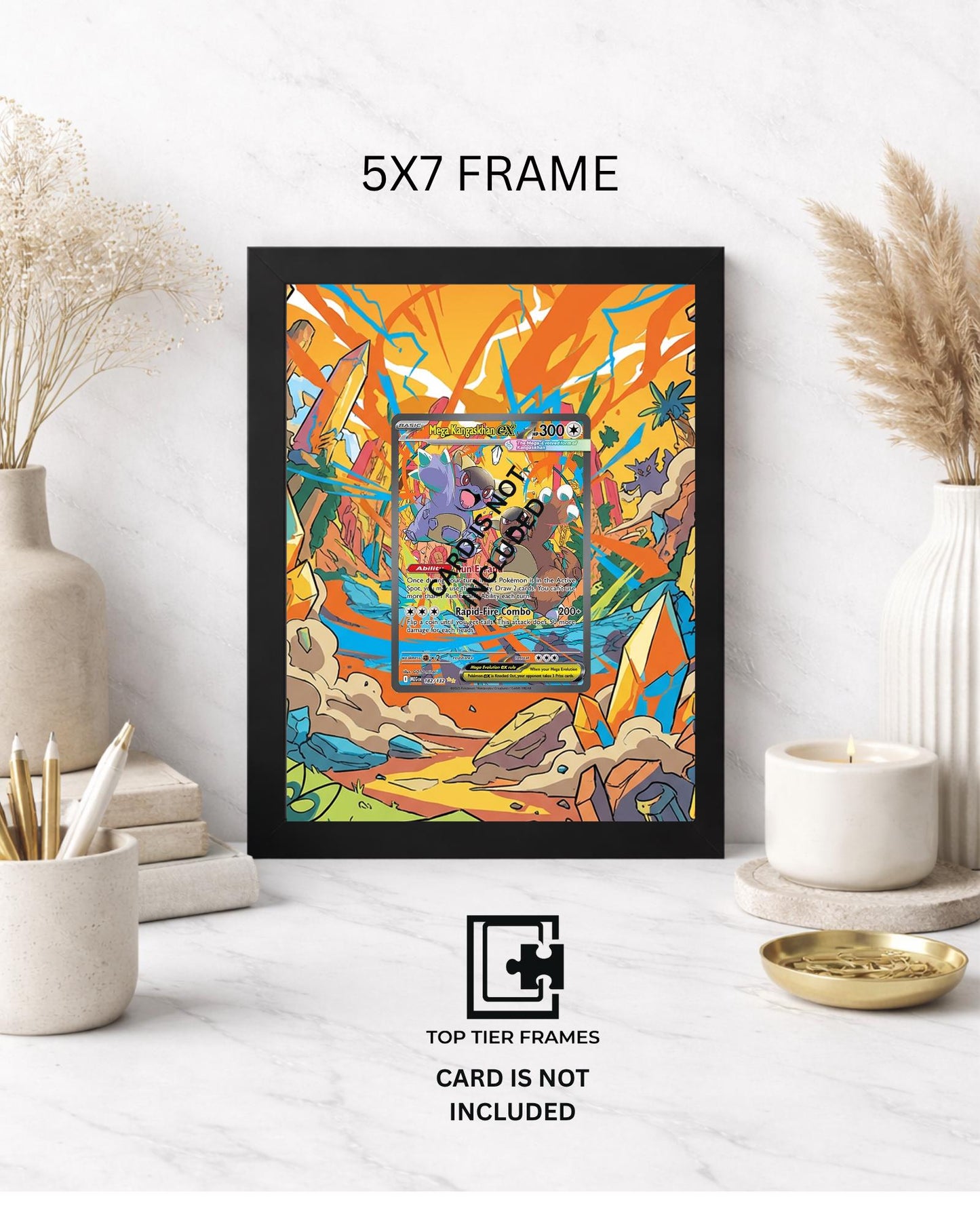 Premium Frame for Kangaskhan 182/132 | 8x10 / 5x7 Graded Slab or Raw Card Display | Extended Art Wall Decor