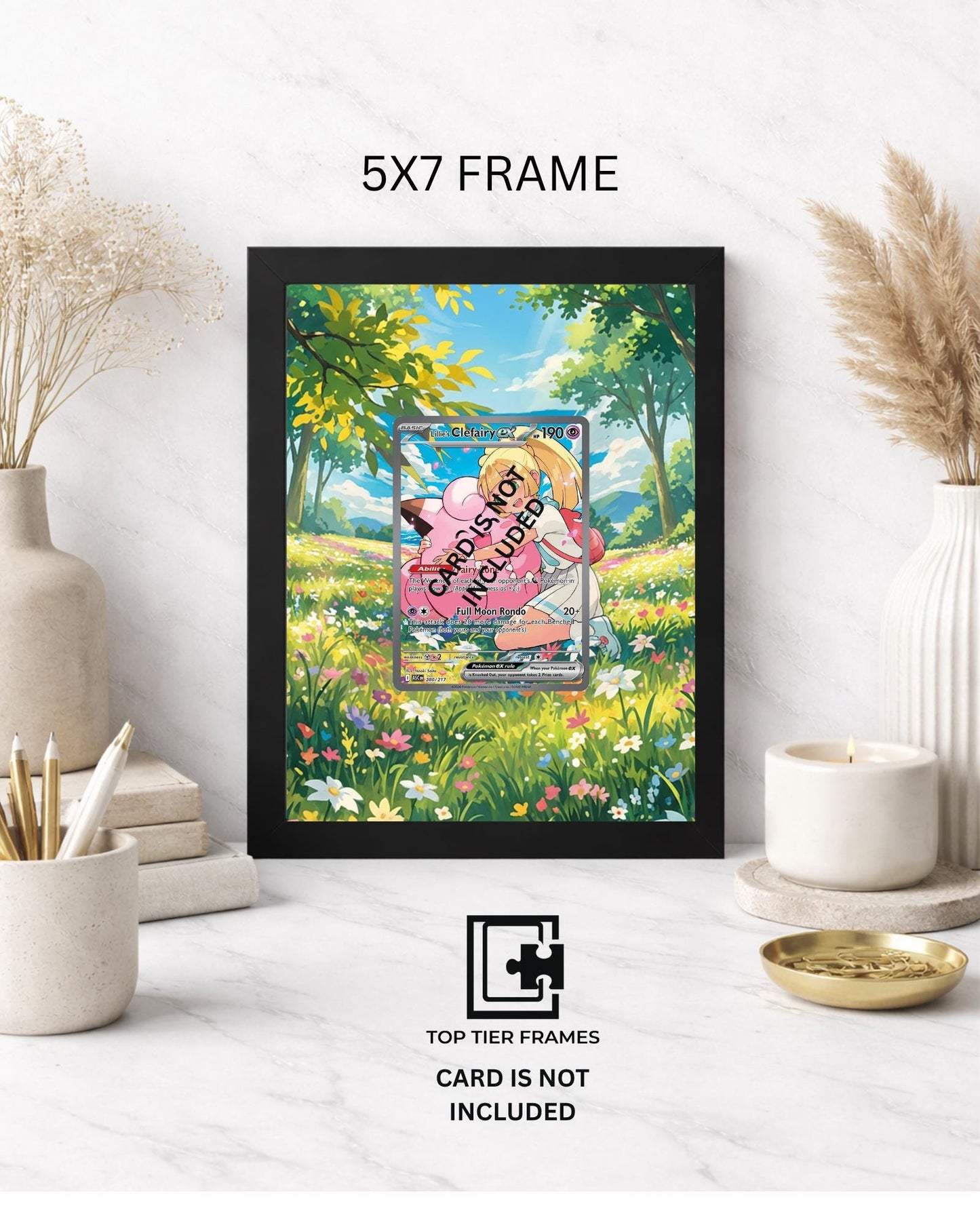 Premium Frame for Lillie's Clefairy 280/217 | 8x10 / 5x7 Graded Slab or Raw Card Display | Extended Art Wall Decor