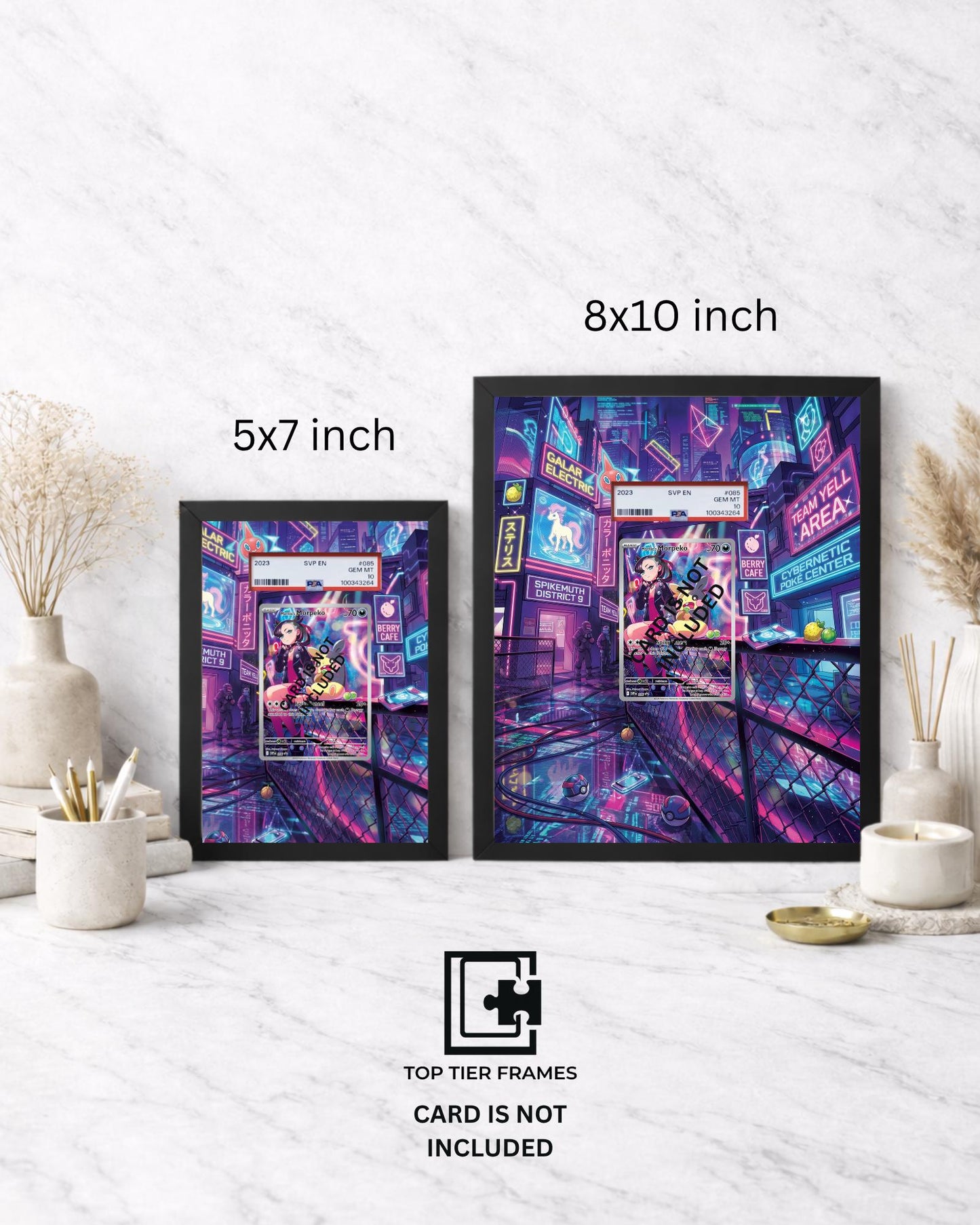 Premium Frame for Marnie's Morpeko 206 Promo | 8x10 / 5x7 Graded Slab or Raw Card Display | Extended Art Wall Decor