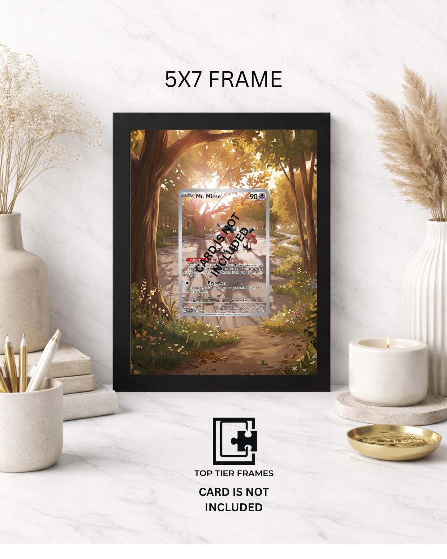 Premium Frame for Mr. Mime 179/165 | 8x10 / 5x7 Graded Slab or Raw Card Display | Extended Art Wall Decor