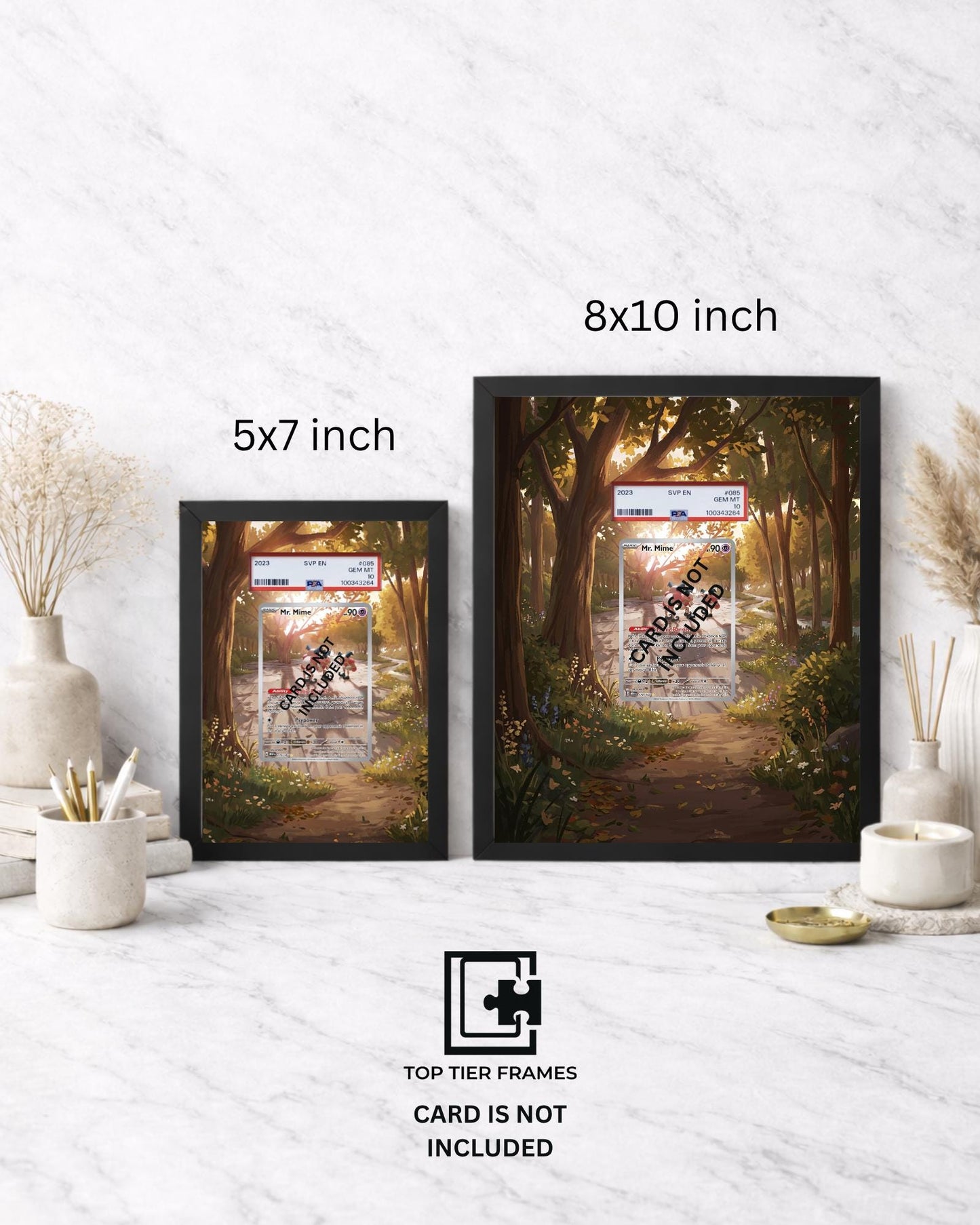 Premium Frame for Mr. Mime 179/165 | 8x10 / 5x7 Graded Slab or Raw Card Display | Extended Art Wall Decor