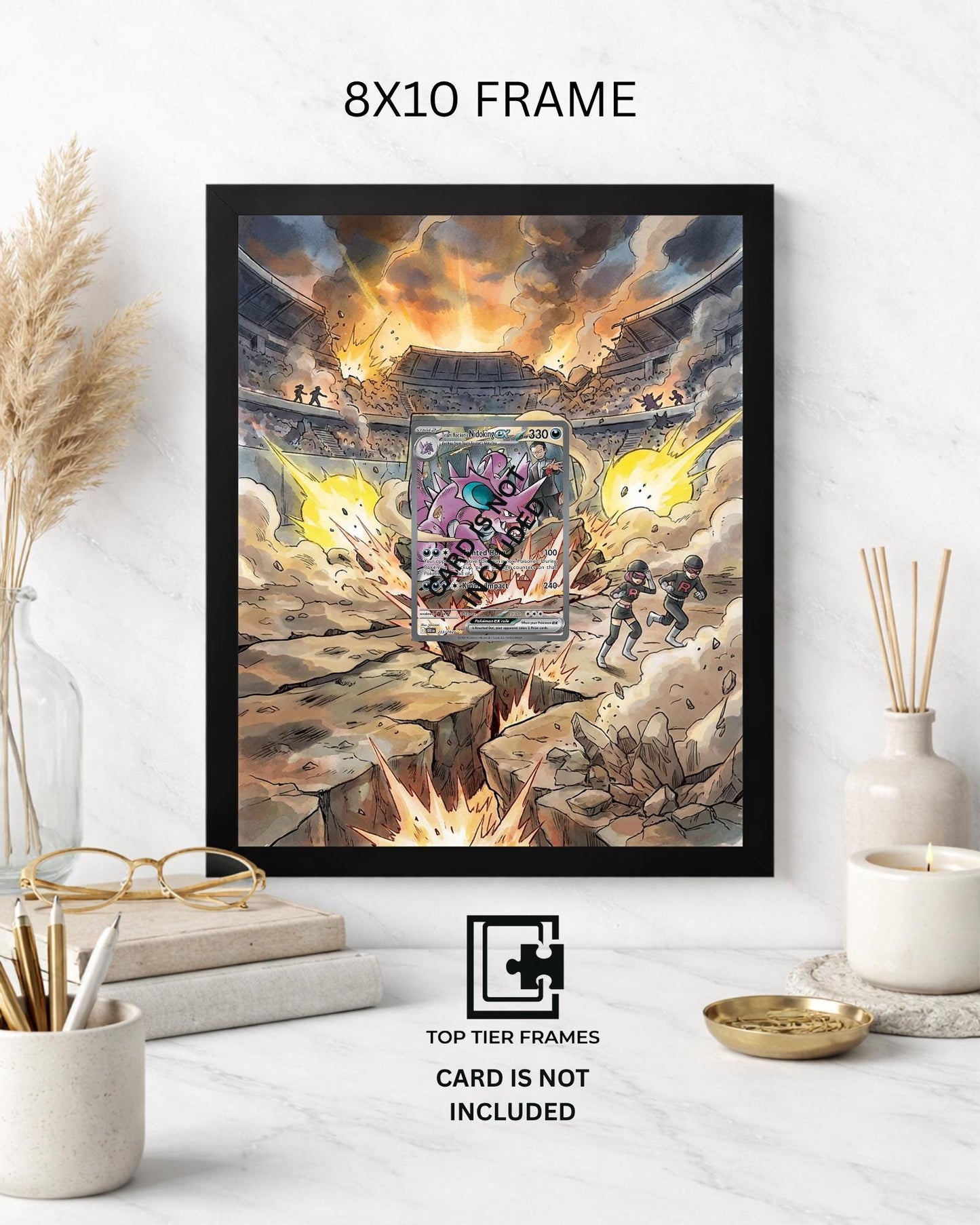 Premium Frame for Team Rocket's Nidoking 233/182 | 8x10 / 5x7 Graded Slab or Raw Card Display | Extended Art Wall Decor
