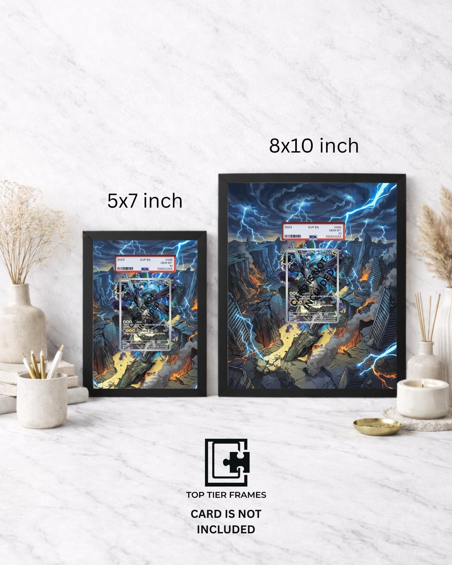 Premium Frame for N's Zekrom 031 Promo | 8x10 / 5x7 Graded Slab or Raw Card Display | Extended Art Wall Decor