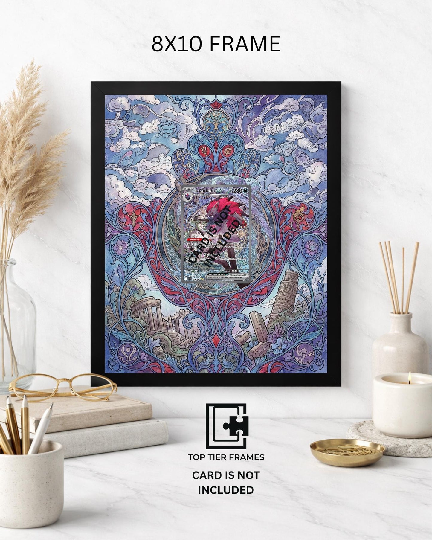 Premium Frame for N's Zoroark 286/217 | 8x10 / 5x7 Graded Slab or Raw Card Display | Extended Art Wall Decor