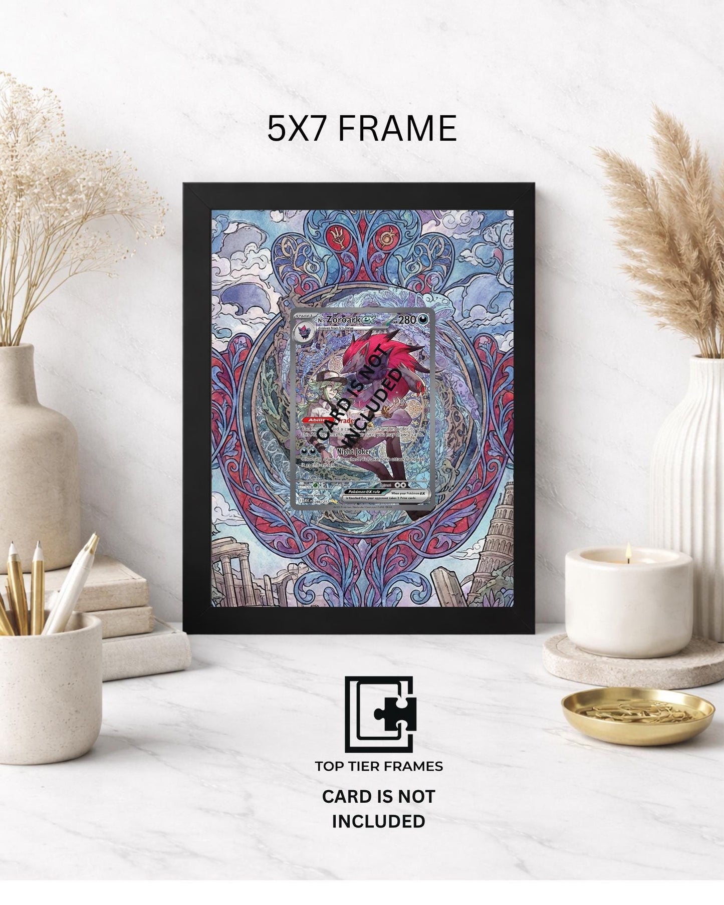 Premium Frame for N's Zoroark 286/217 | 8x10 / 5x7 Graded Slab or Raw Card Display | Extended Art Wall Decor
